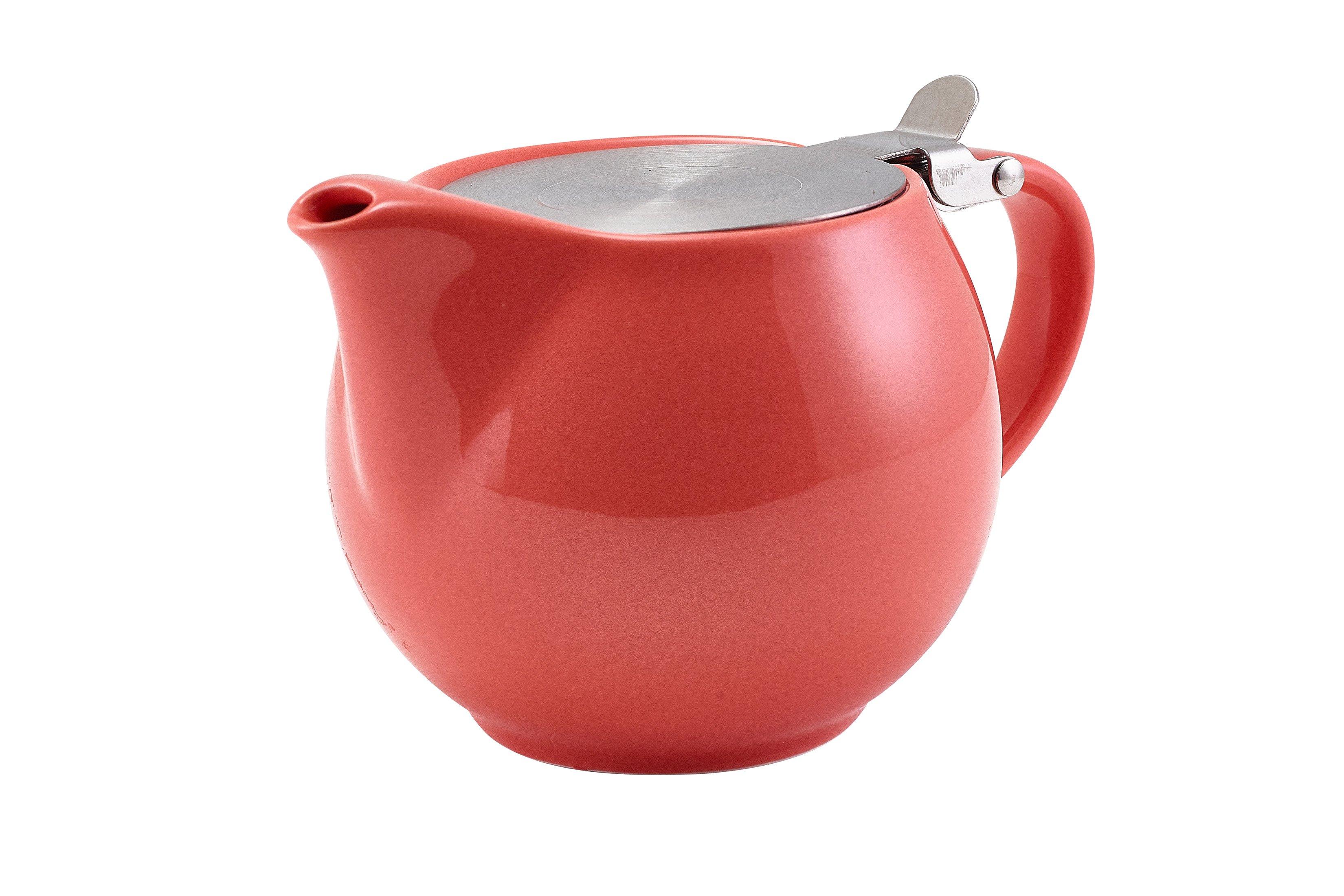 GenWare Porcelain Coral Teapot with Lid & Infuser 50cl