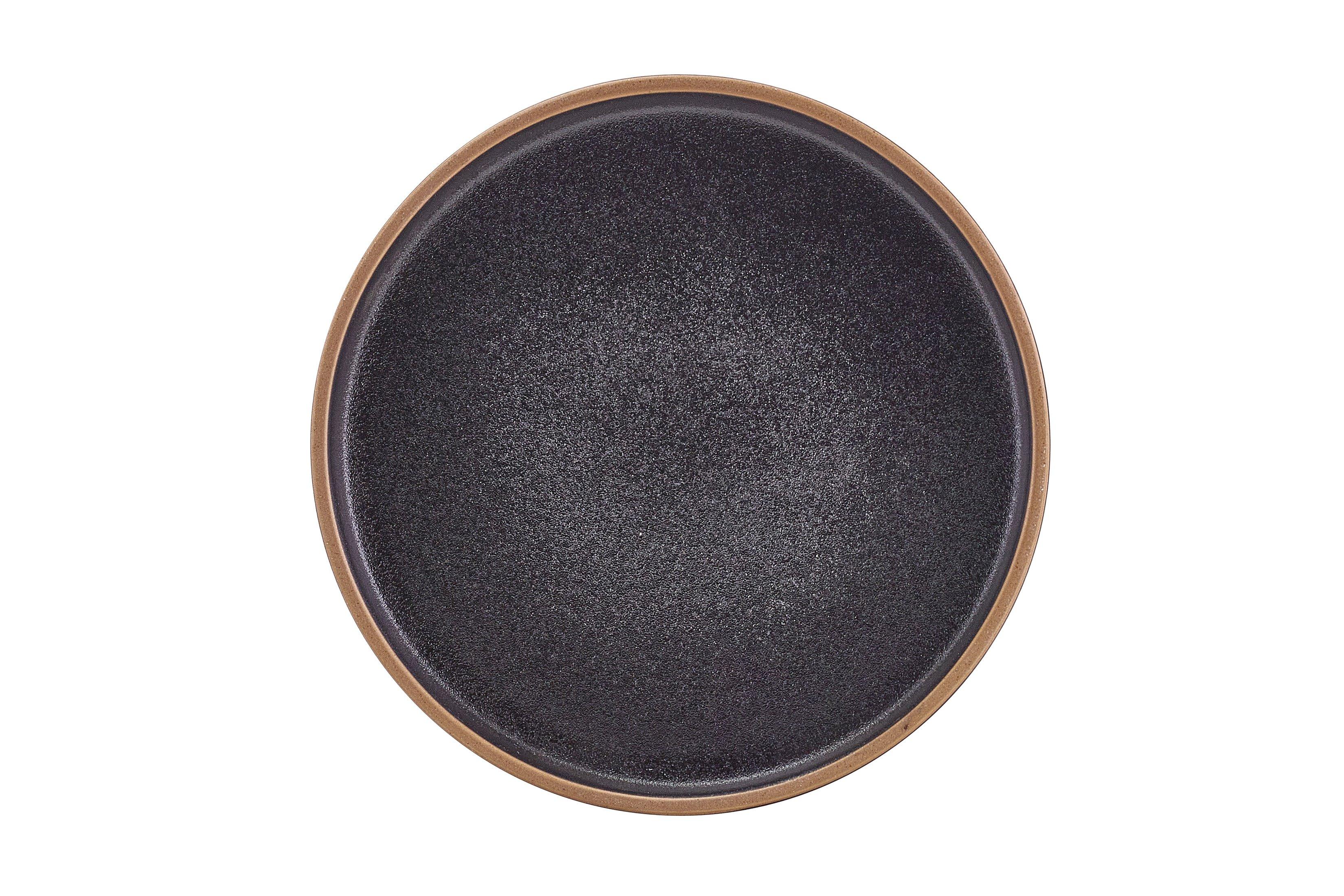 GenWare Kava Black Stoneware Presentation Plate 18cm