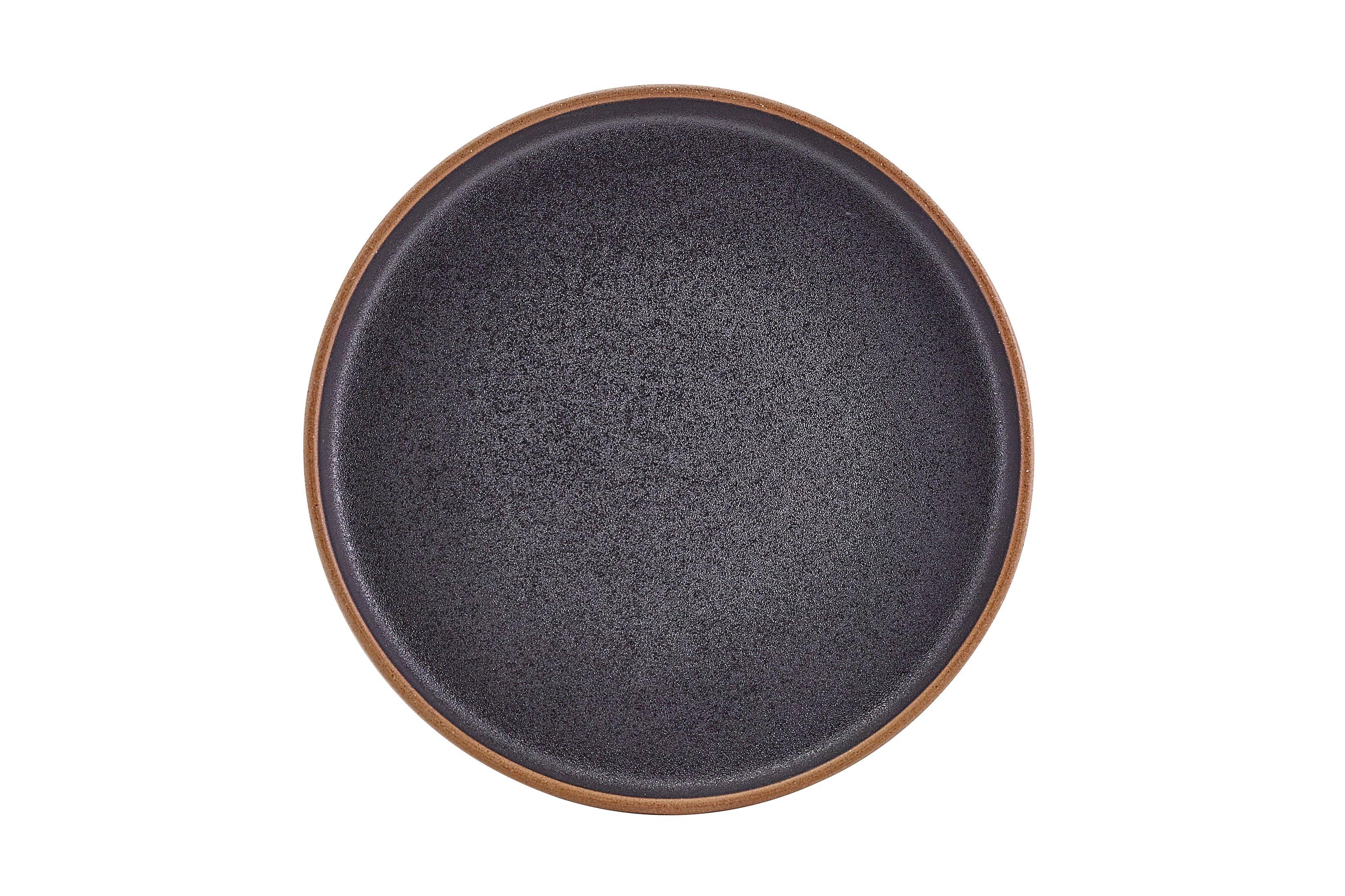 GenWare Kava Black Stoneware Presentation Plate 20cm