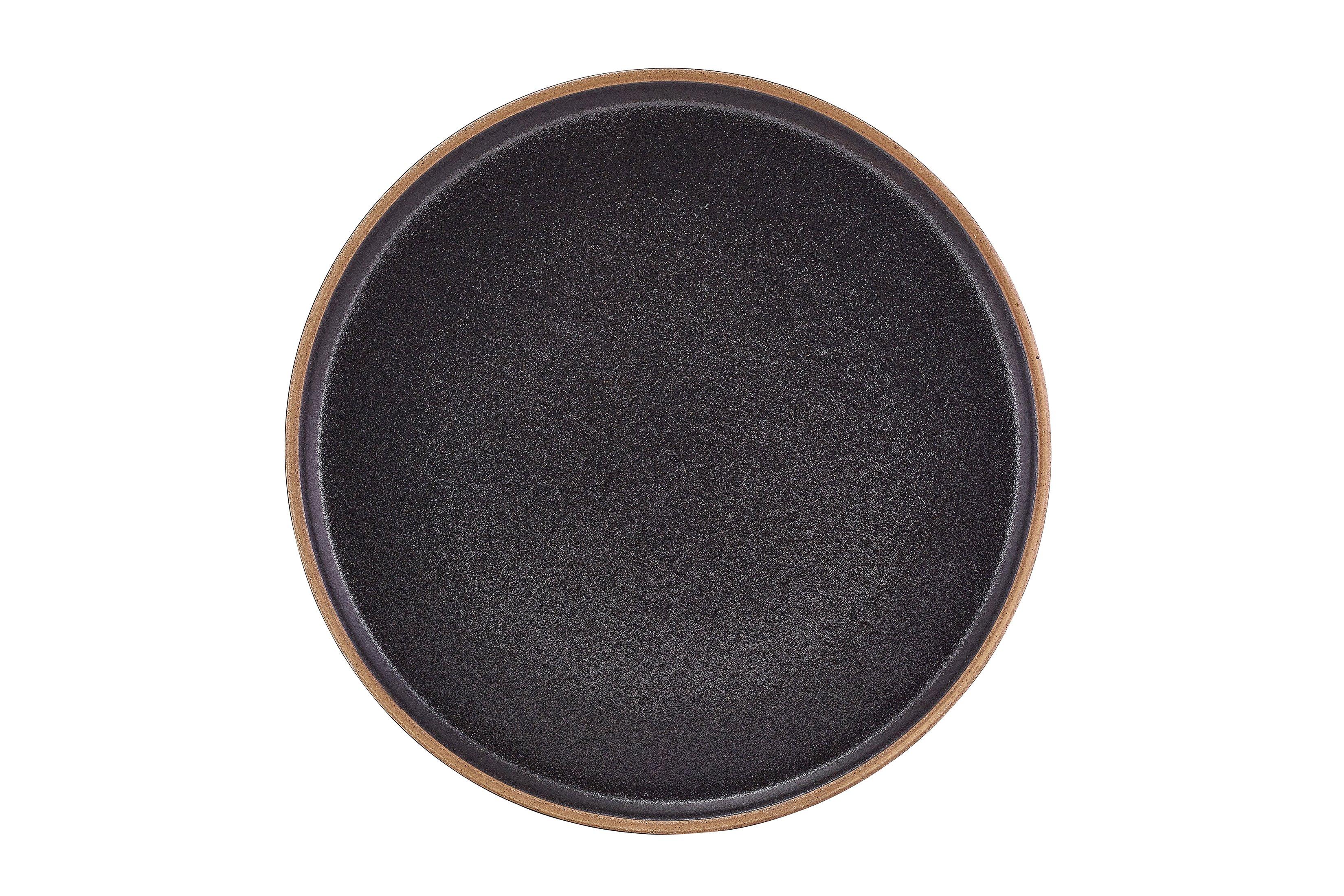 GenWare Kava Black Stoneware Presentation Plate 25cm