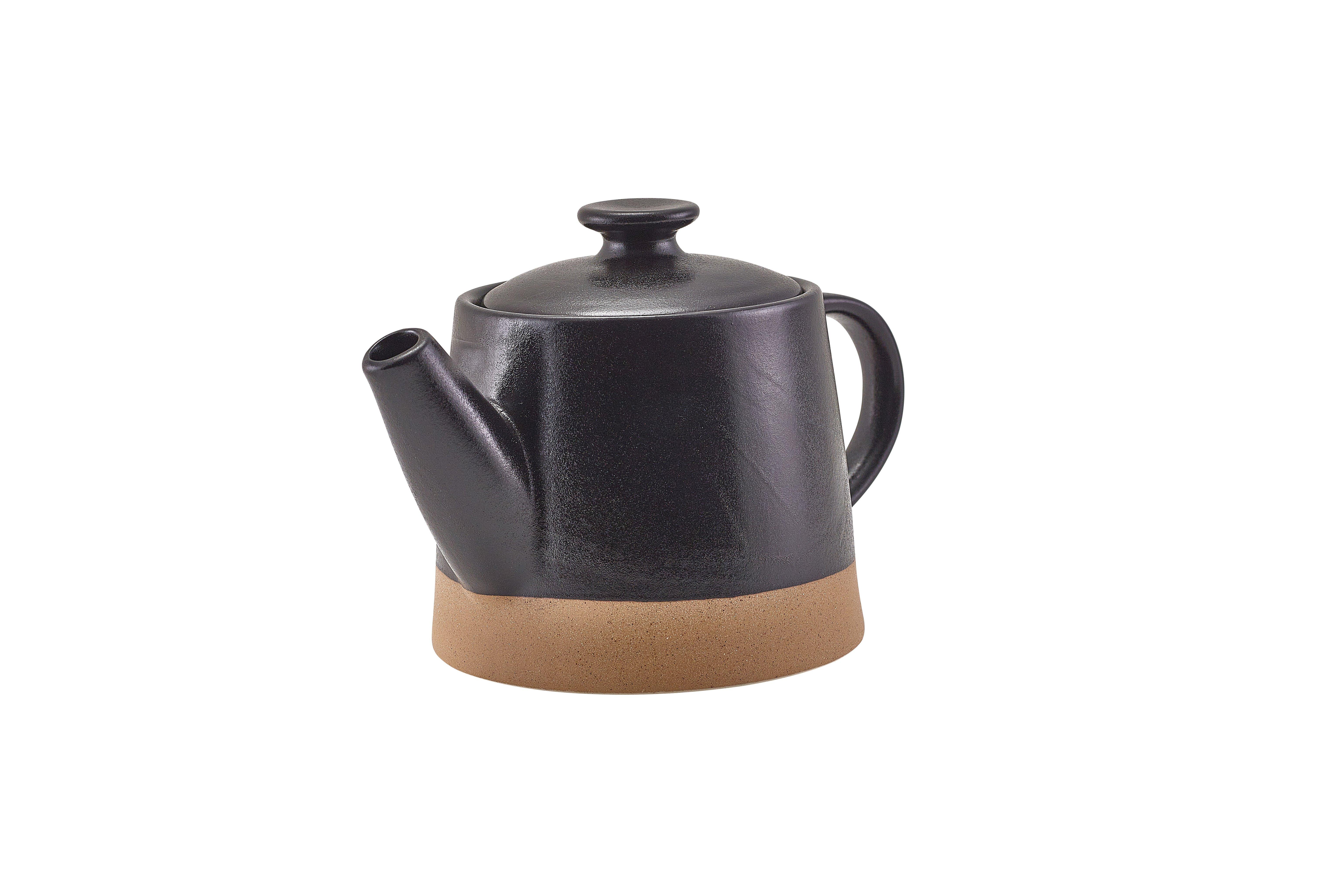 GenWare Kava Black Stoneware Teapot 48cl