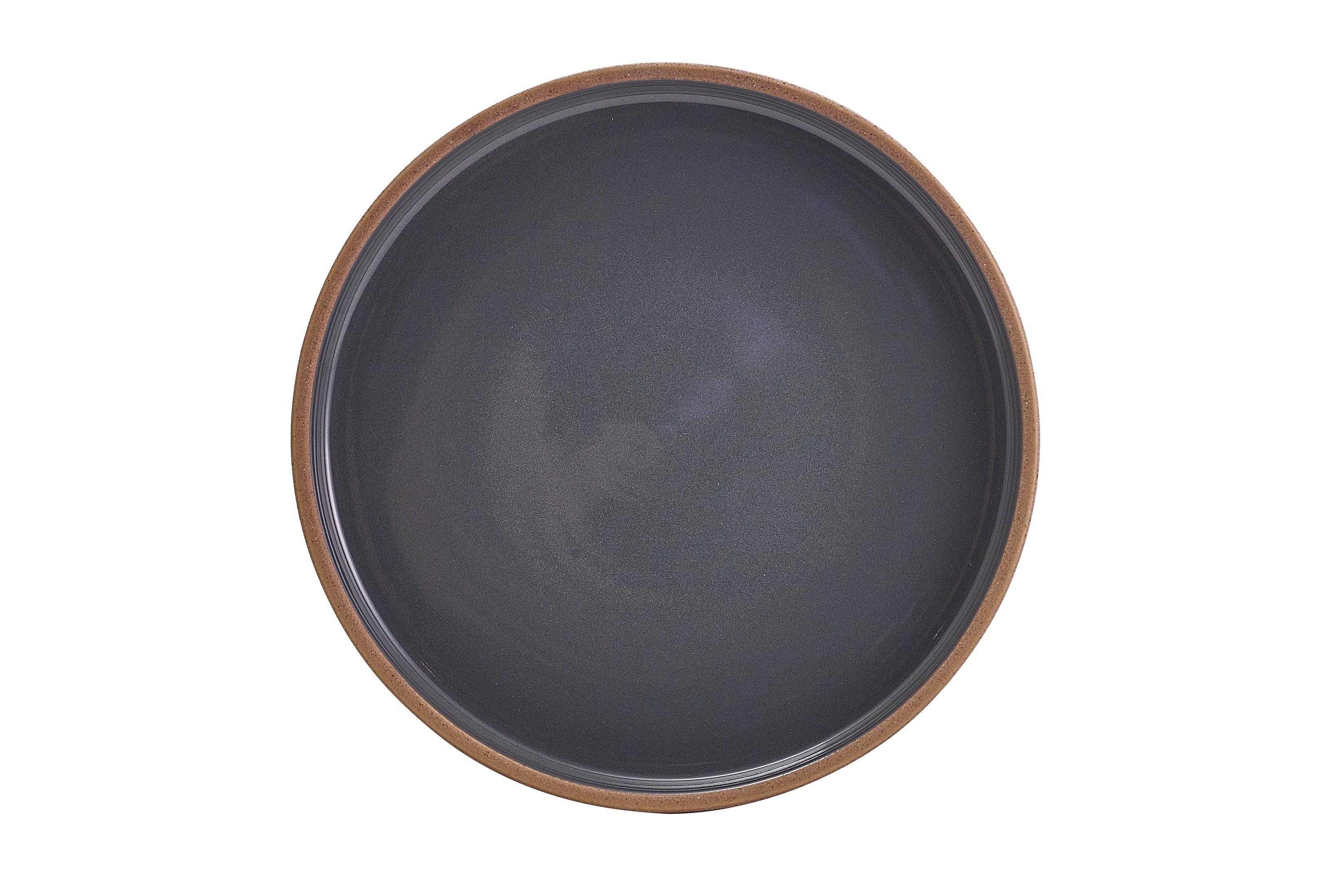 GenWare Kava Dark Grey Stoneware Presentation Plate 18cm