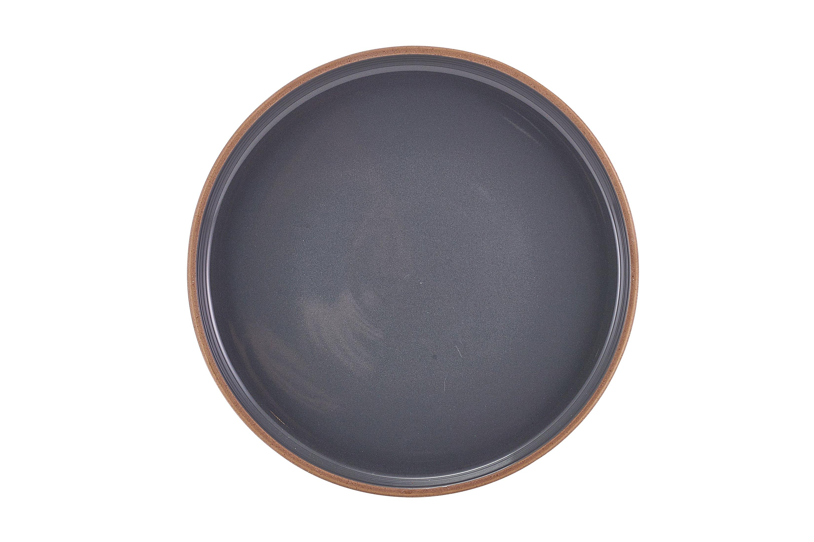 GenWare Kava Dark Grey Stoneware Presentation Plate 20cm