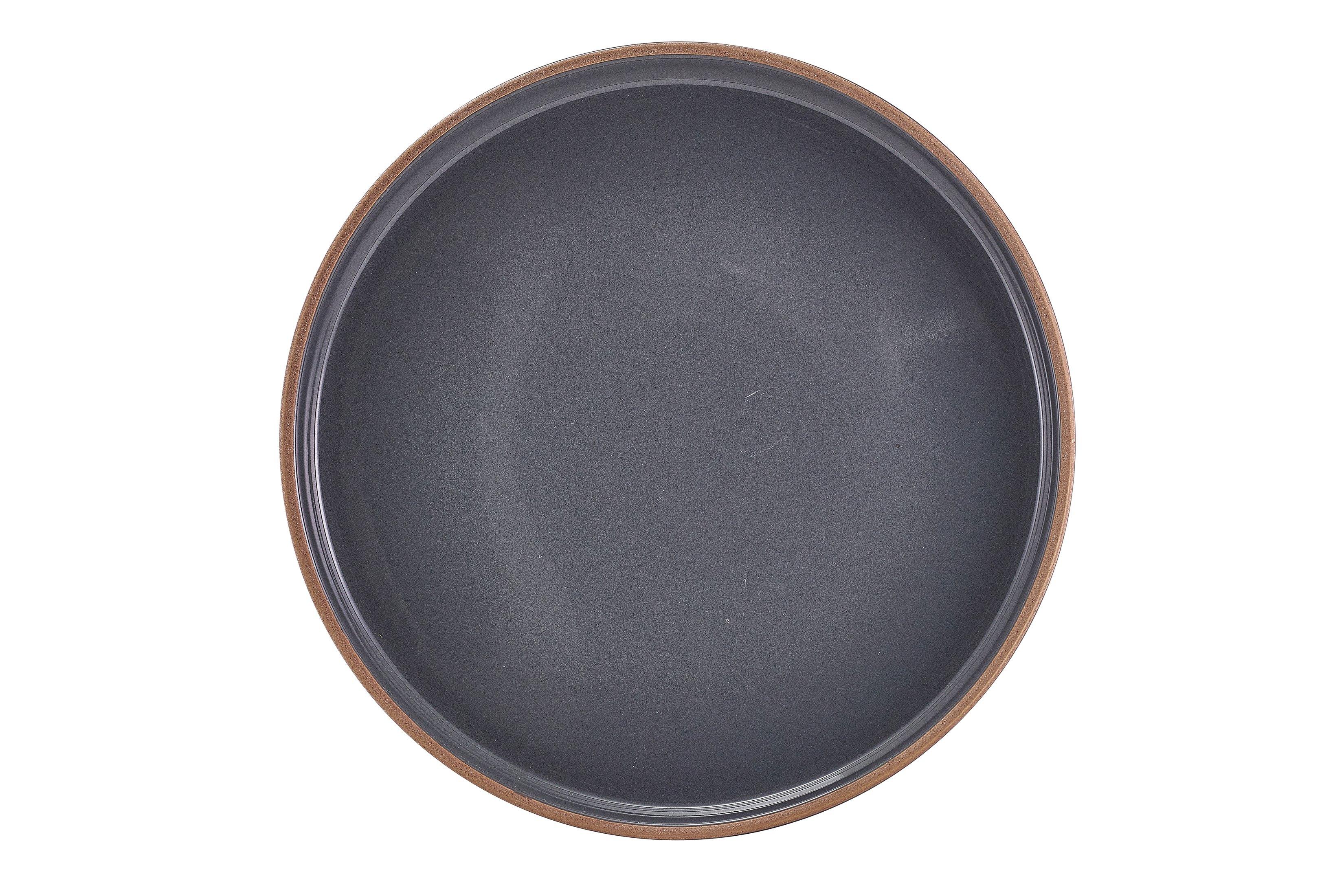 GenWare Kava Dark Grey Stoneware Presentation Plate 25cm
