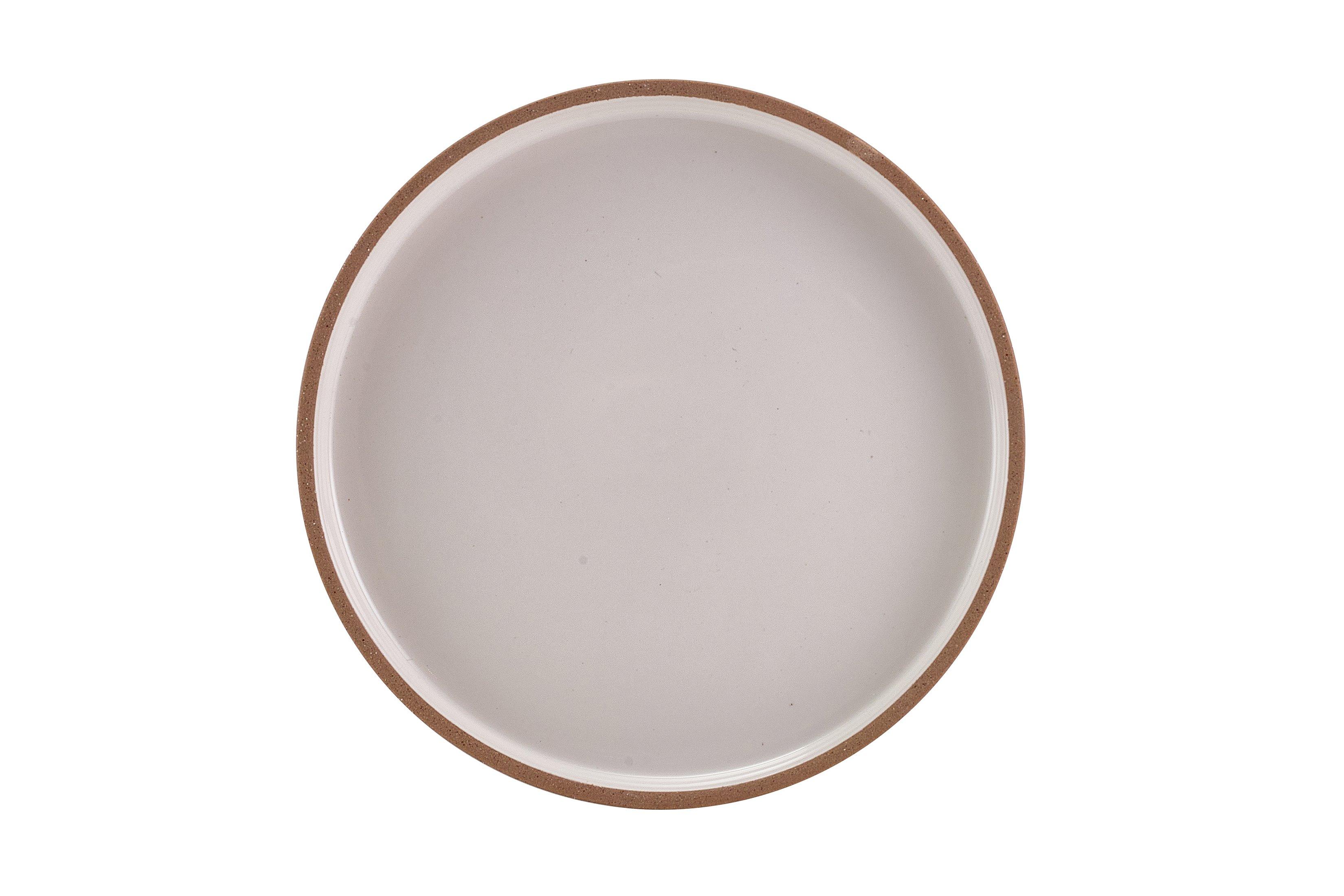 GenWare Kava White Stoneware Raw Wall Presentation Plate 18cm