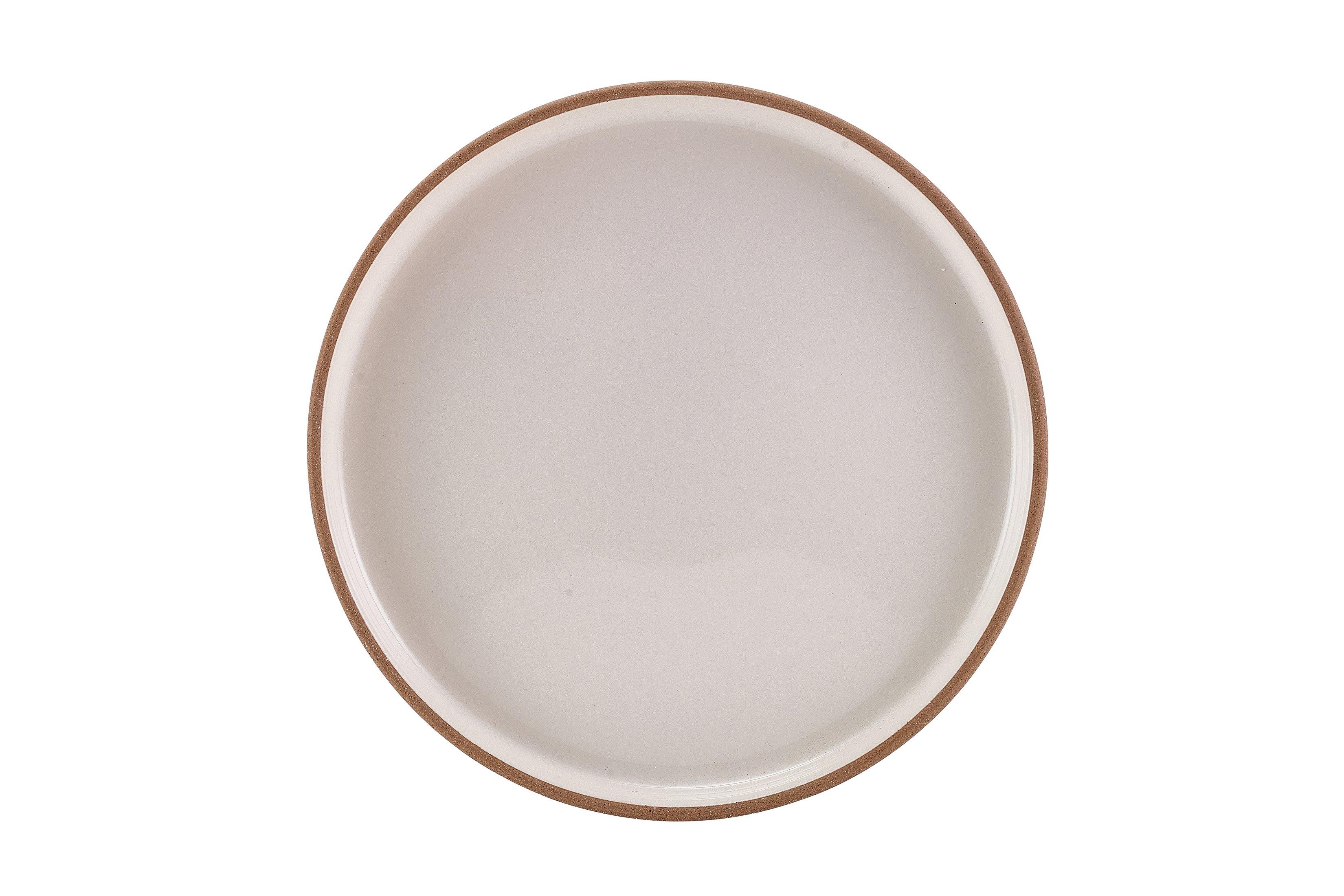 GenWare Kava White Stoneware Raw Wall Presentation Plate 20cm