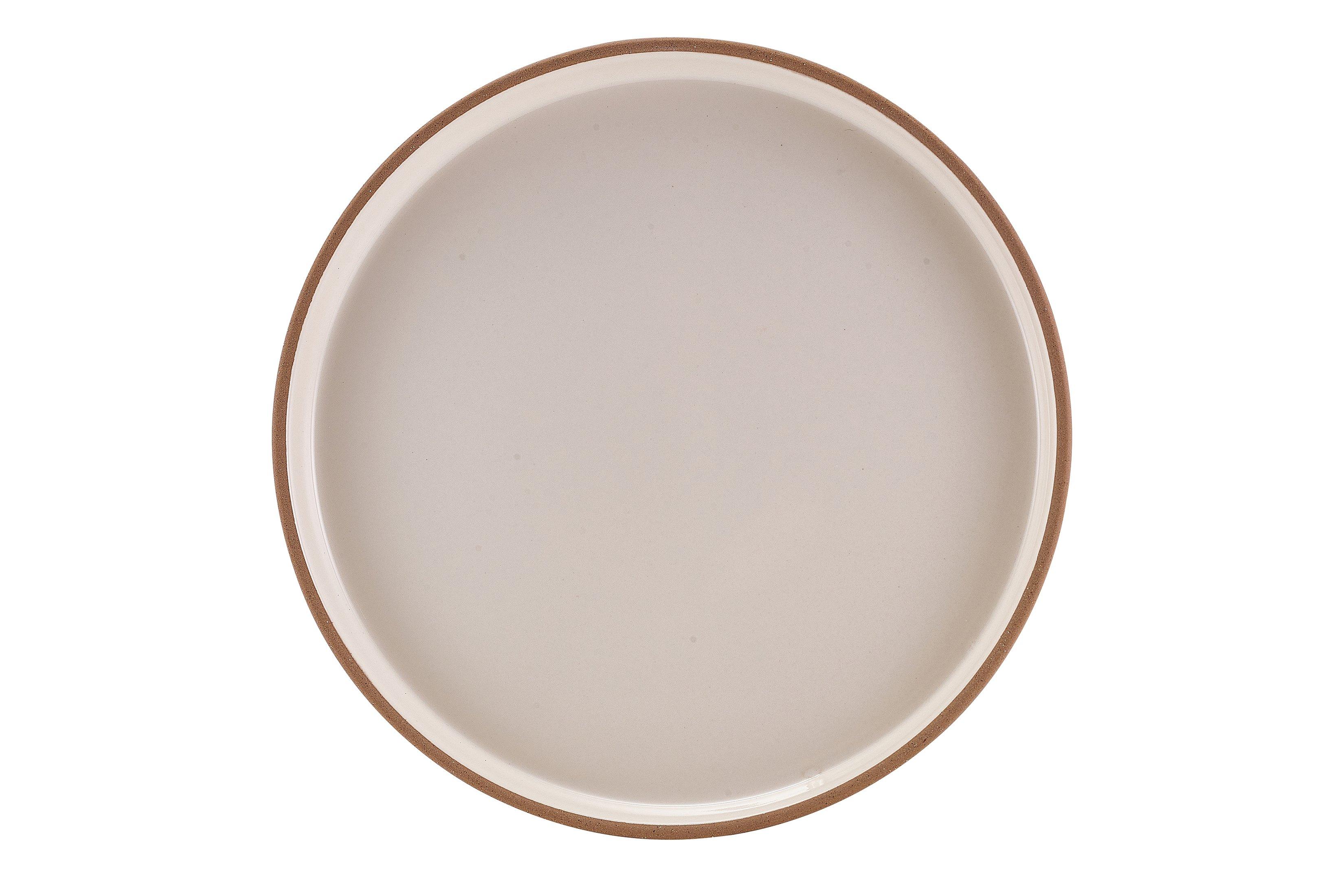 GenWare Kava White Stoneware Raw Wall Presentation Plate 25cm