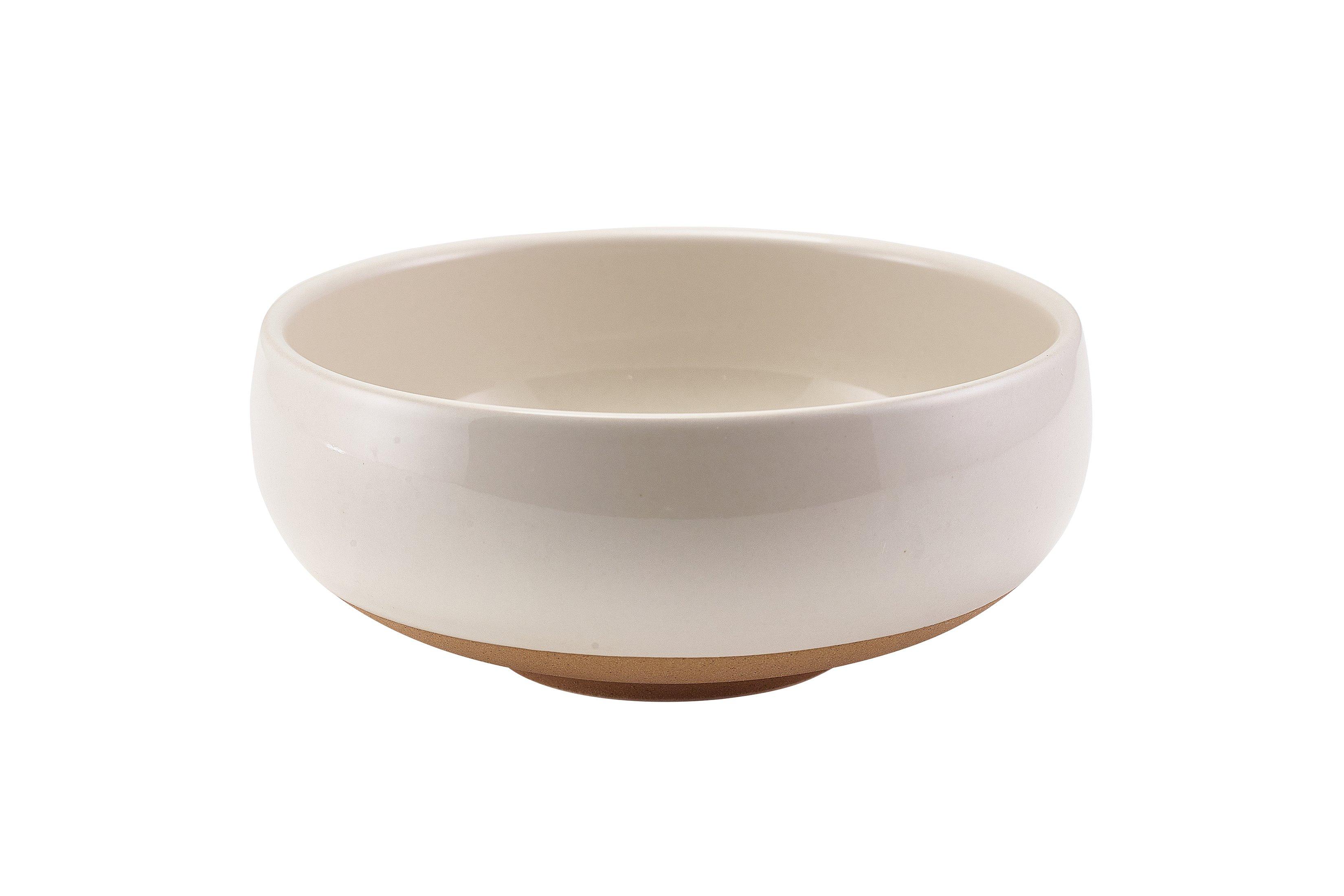 GenWare Kava White Stoneware Belly Bowl 14.5cm