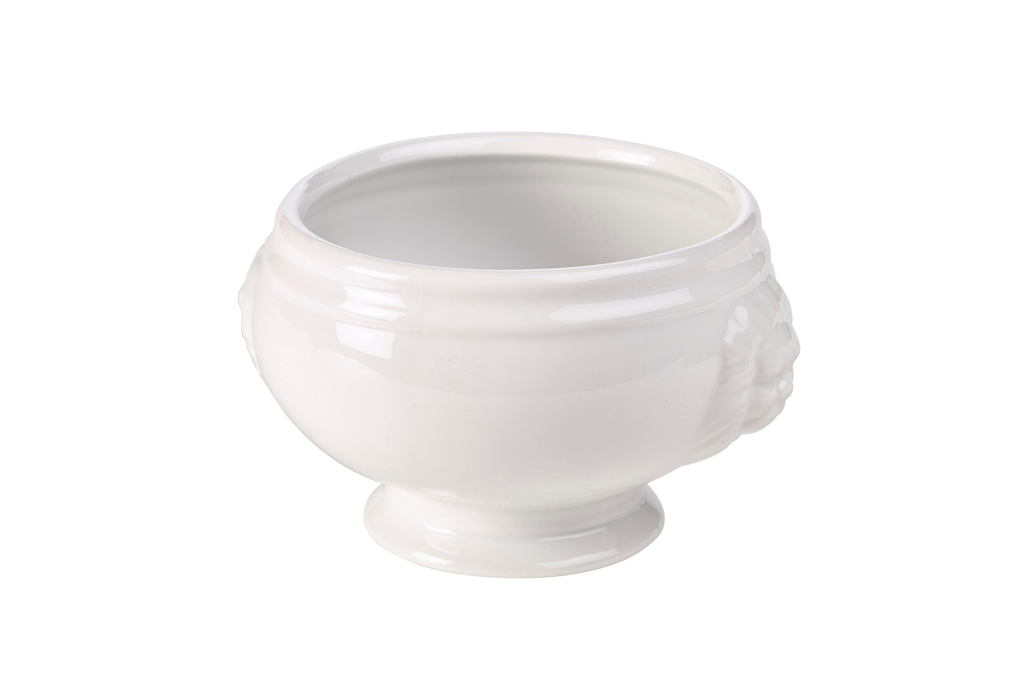 Genware Porcelain Lion Head Soup Bowl 40cl