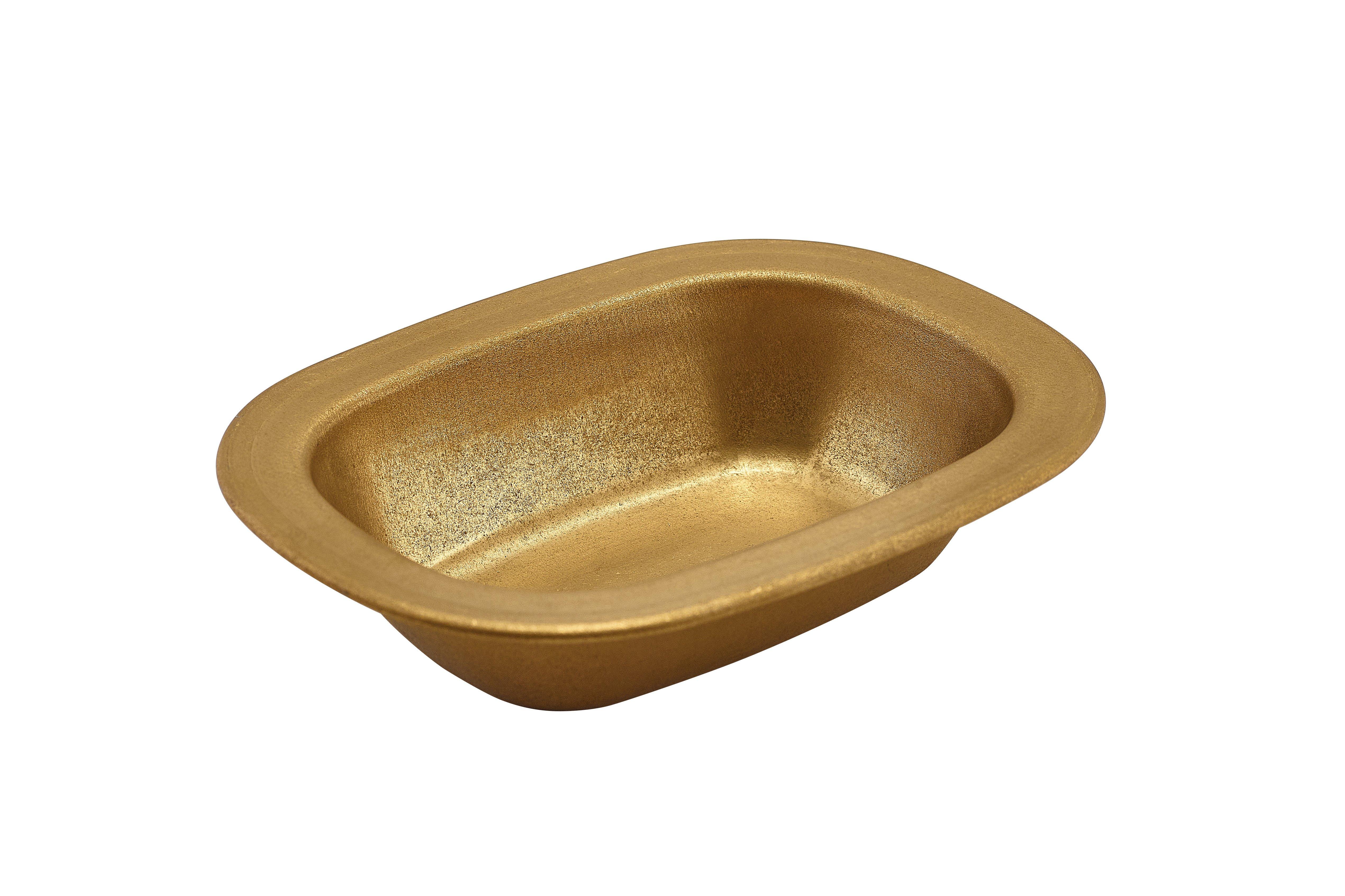 GenWare Gold Vintage Steel Pie Dish 16cm