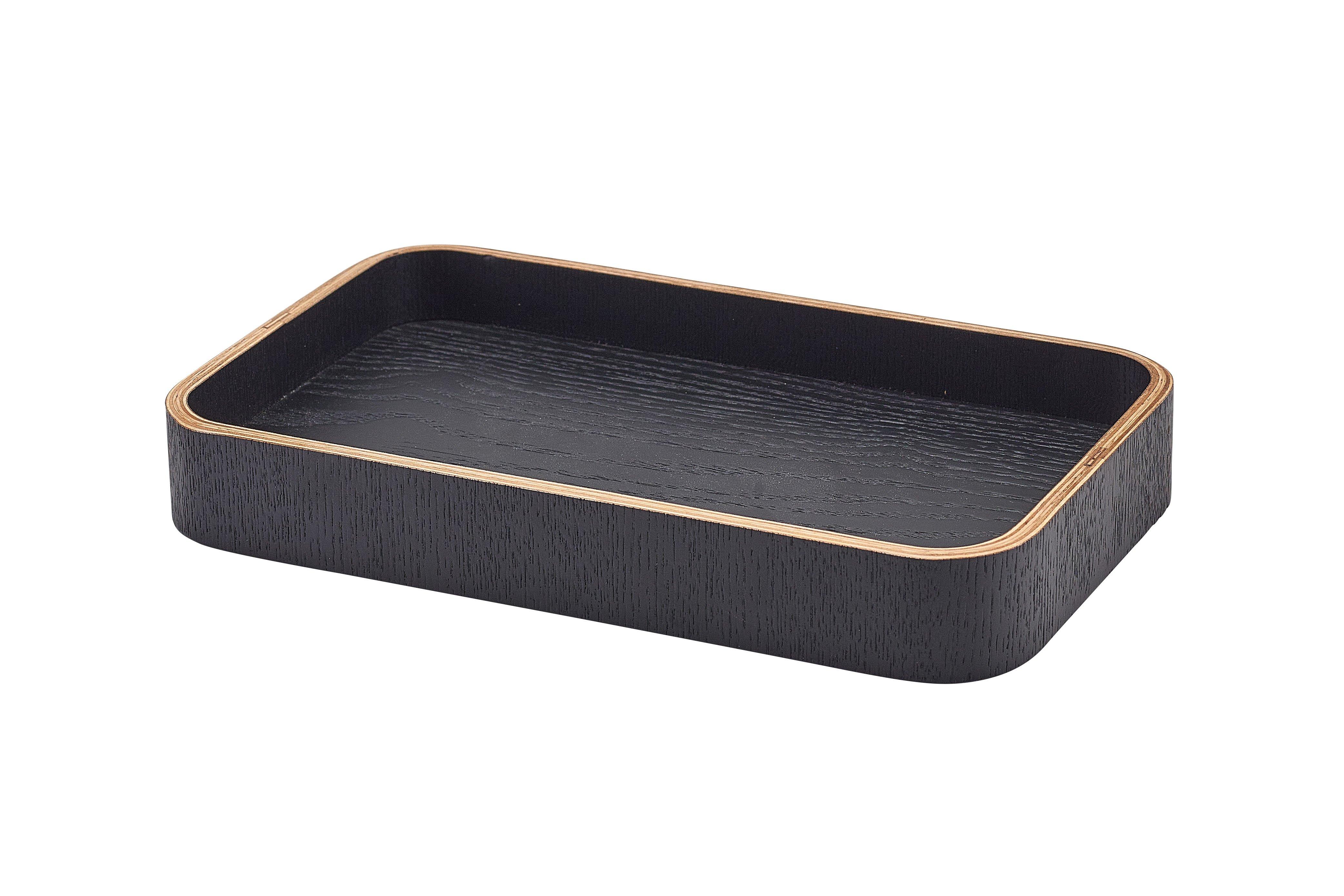 GenWare Black Wood Veneer Tray 23cm