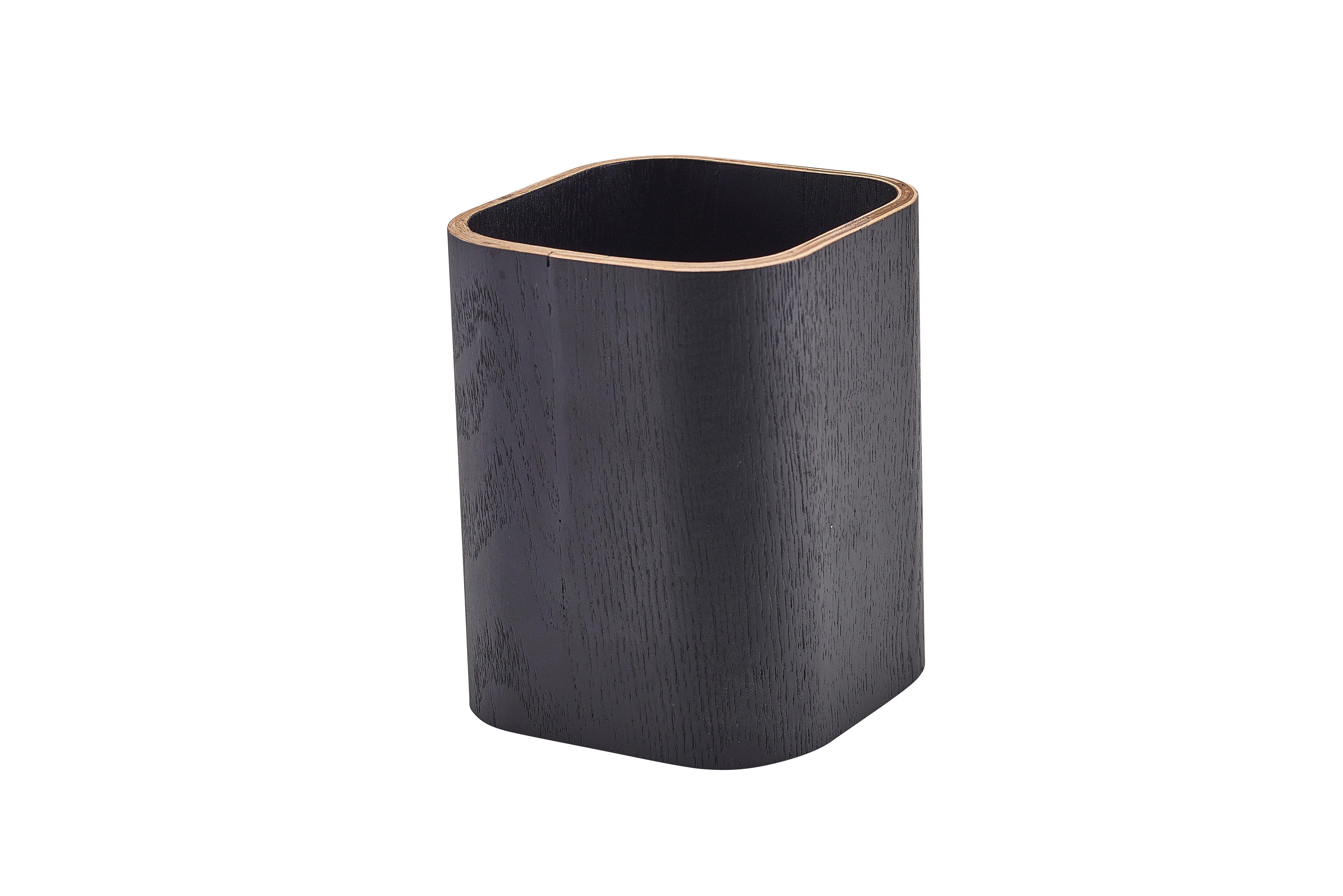 GenWare Black Wood Veneer Cutlery Holder 9cm