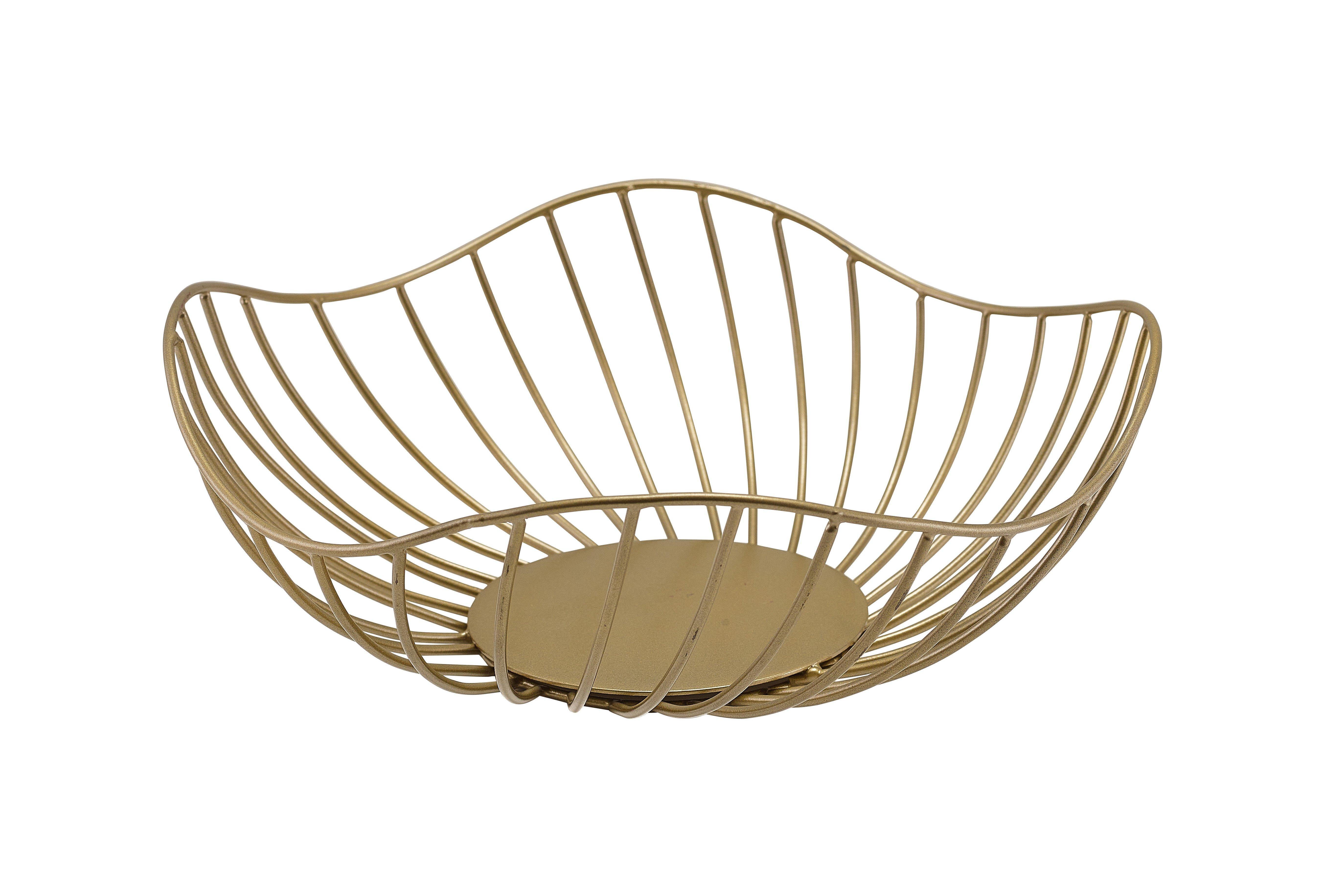 GenWare Lotus Leaf Gold Wire Basket 28.5cm