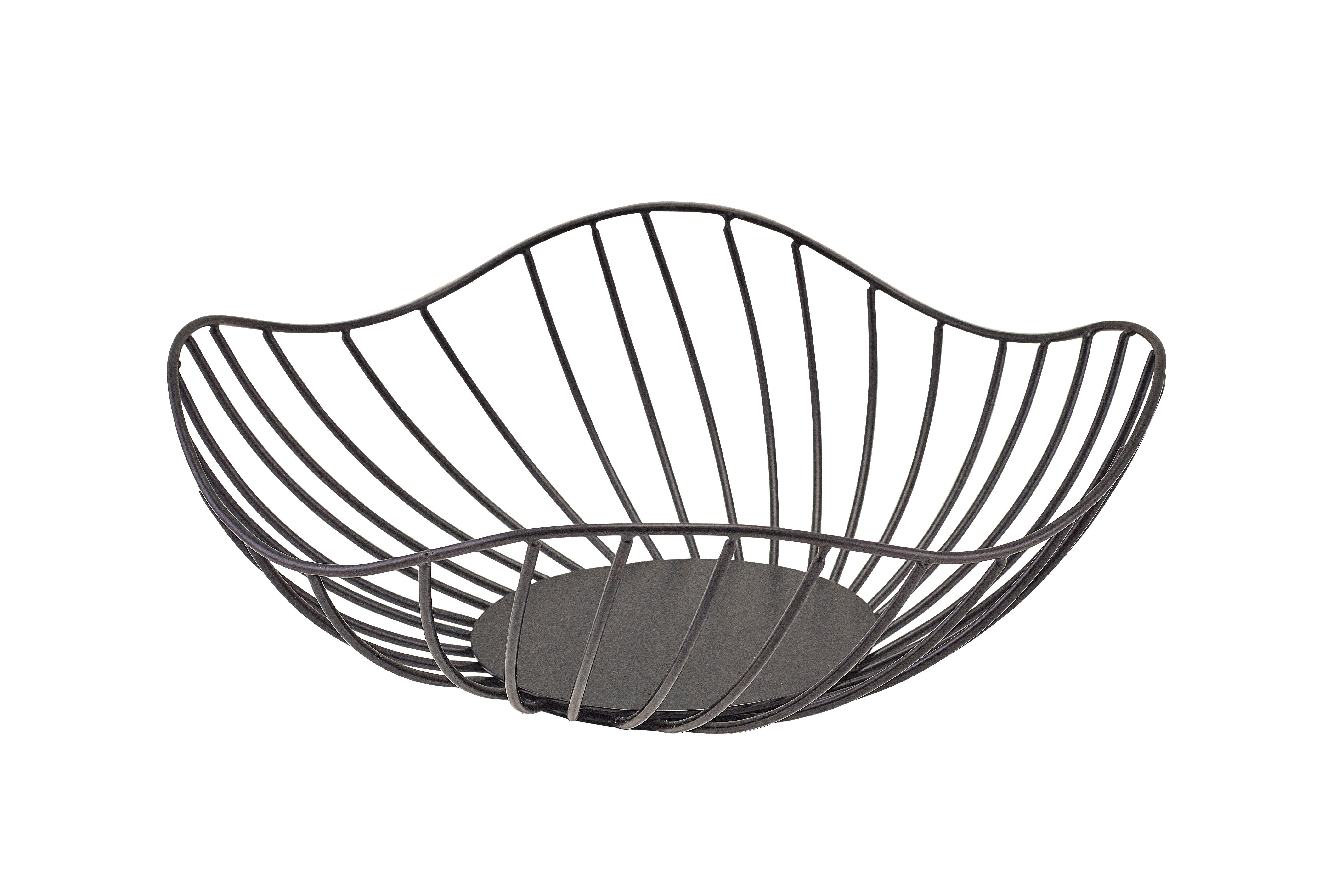 GenWare Lotus Leaf Black Wire Basket 28.5cm