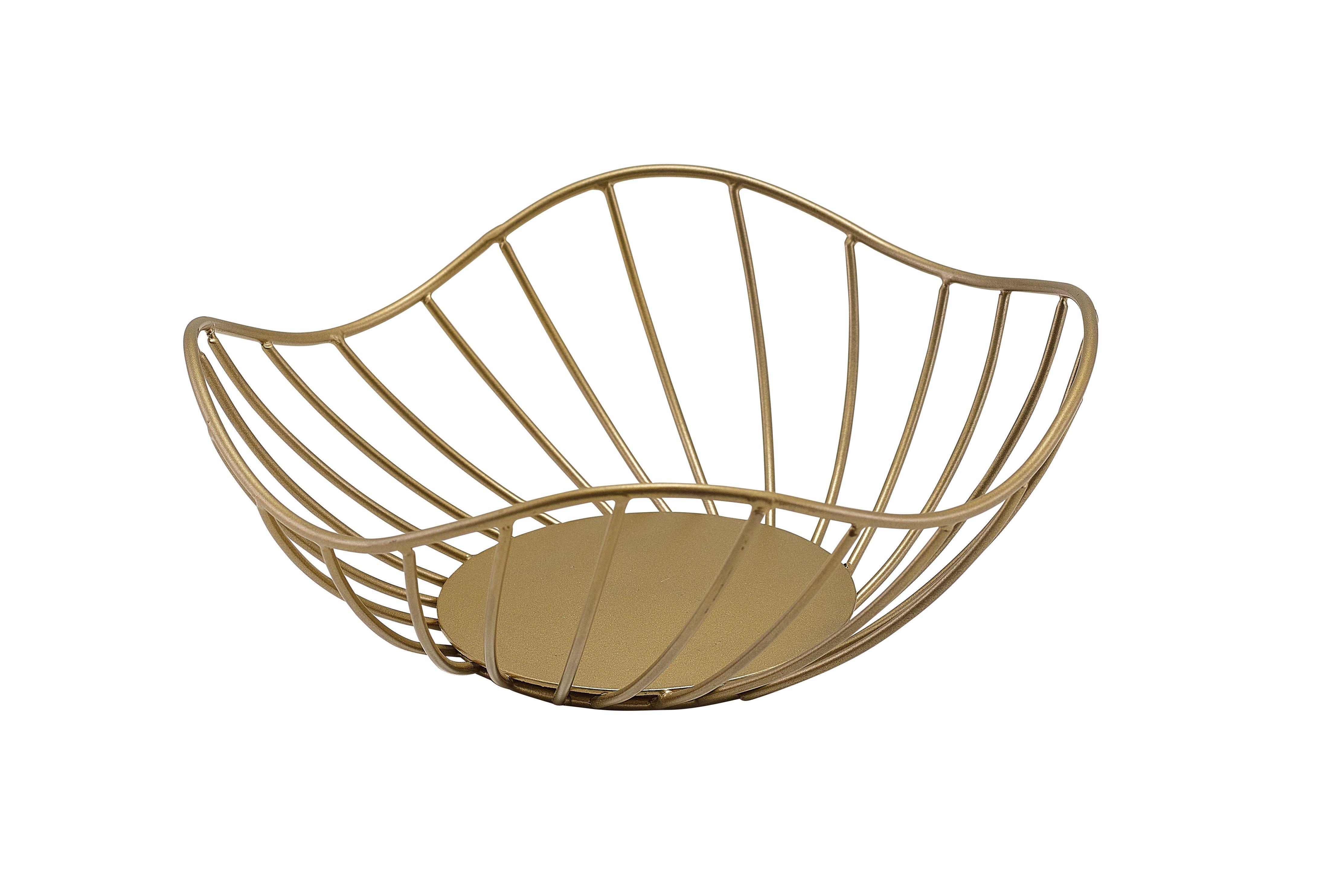 GenWare Lotus Leaf Gold Wire Basket 20cm