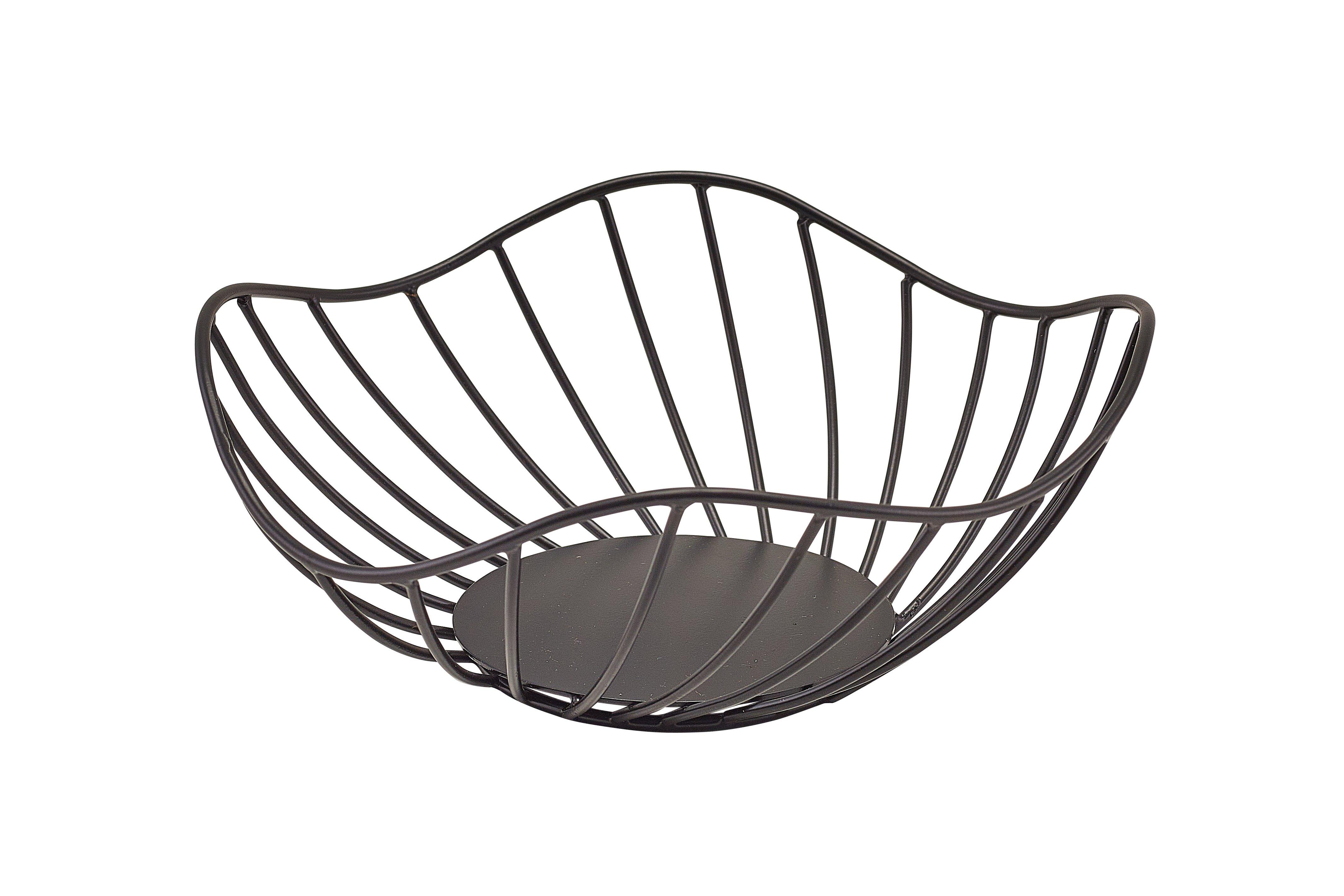 GenWare Lotus Leaf Black Wire Basket 20cm