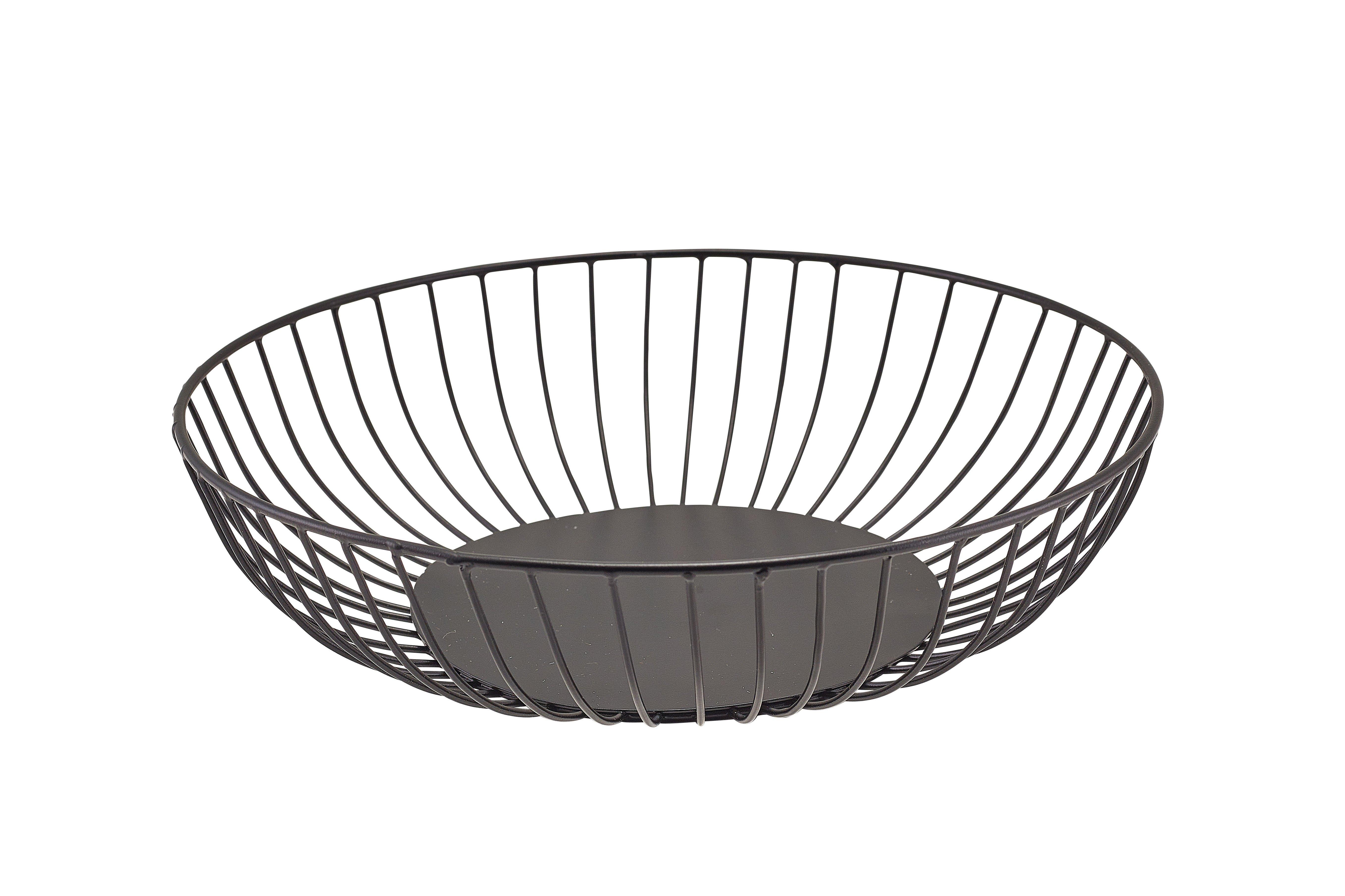 GenWare Round Black Wire Basket 27cm