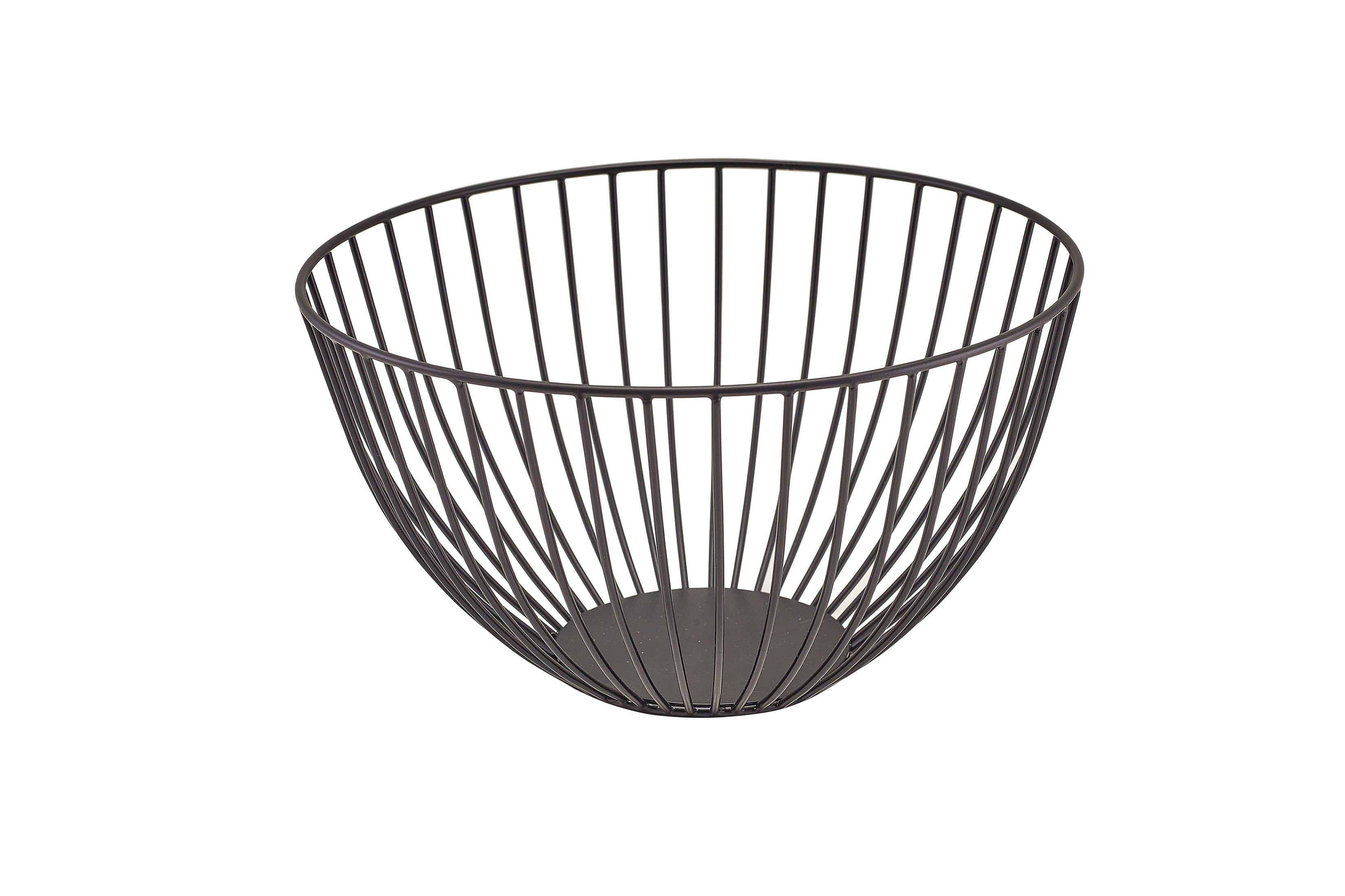 GenWare Round Black Wire Basket 24cm