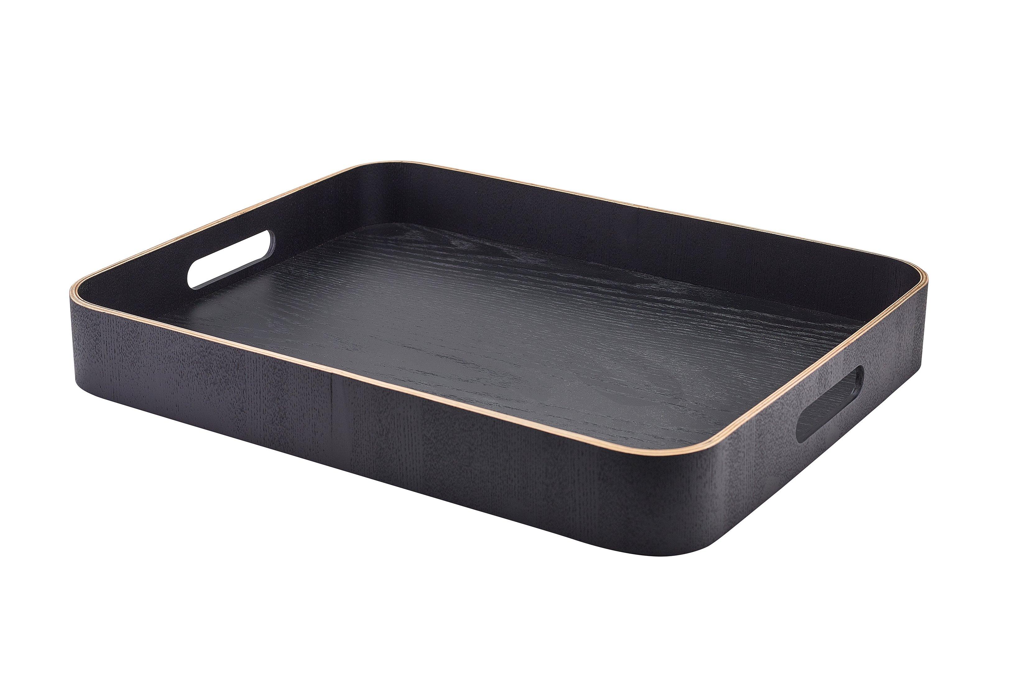 GenWare Black Wood Veneer Butlers Tray 45.5cm