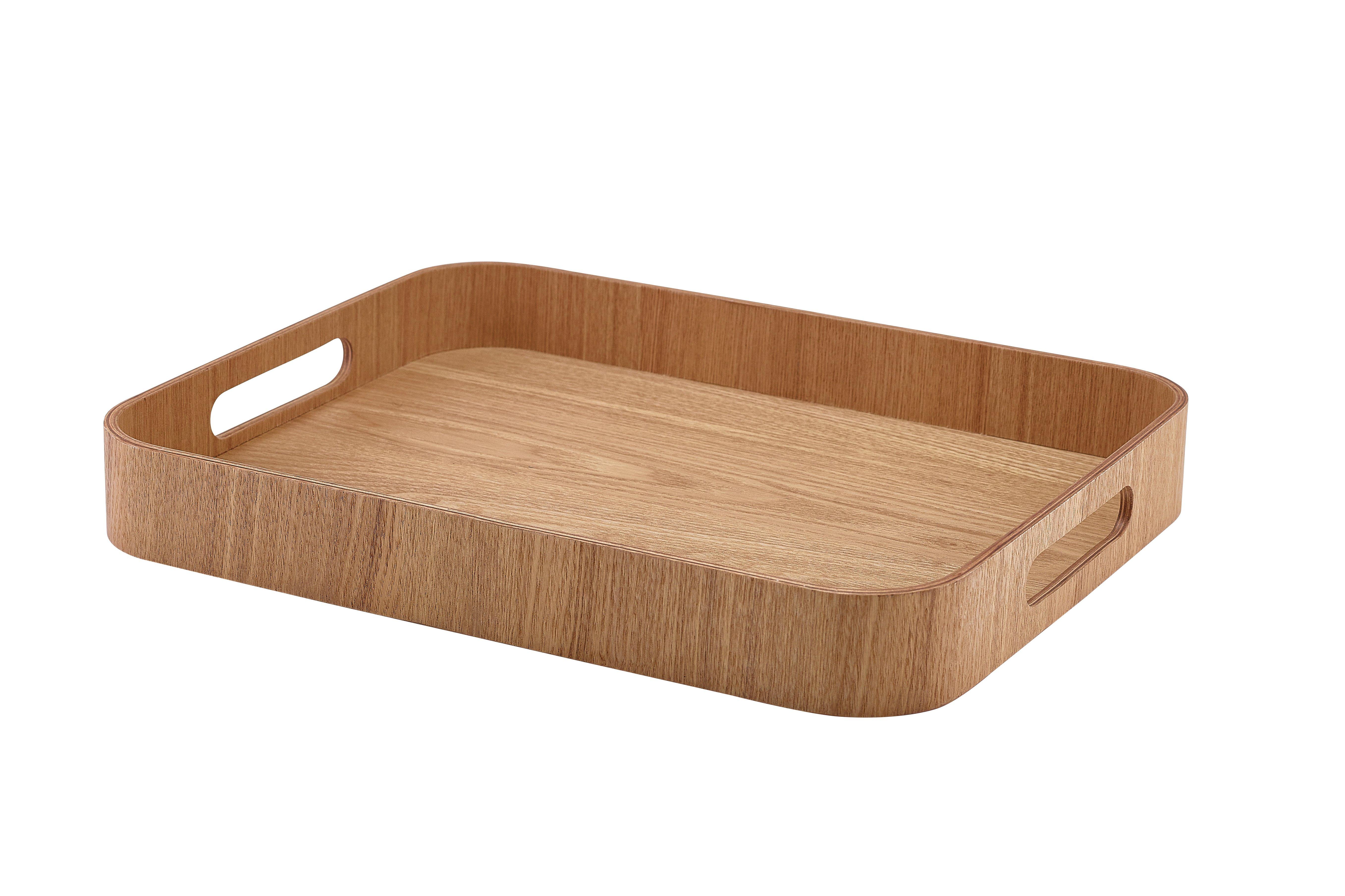 GenWare Light Wood Veneer Butlers Tray 35.5cm