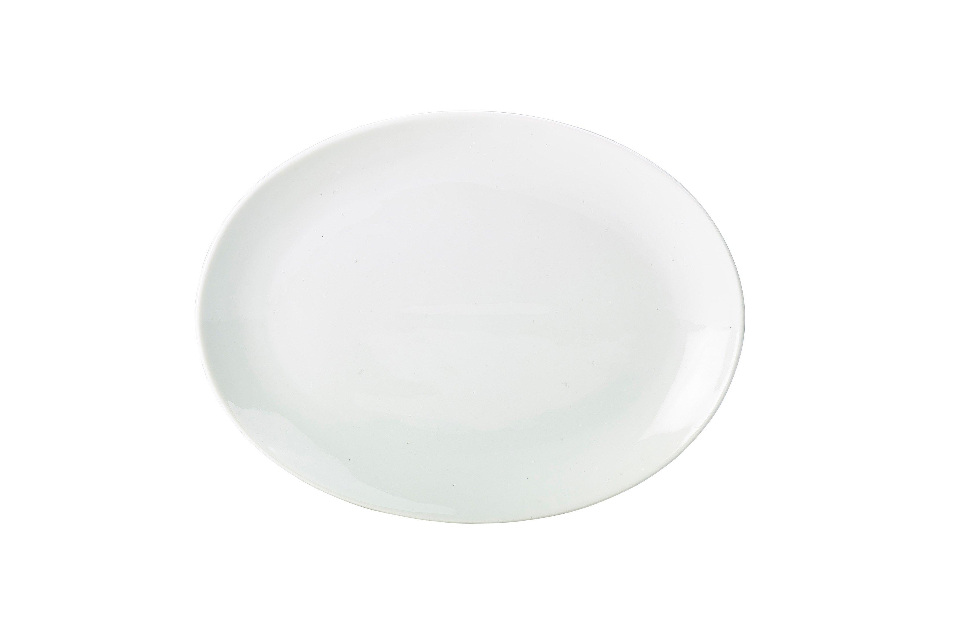 Genware Porcelain Oval Plate 31cm