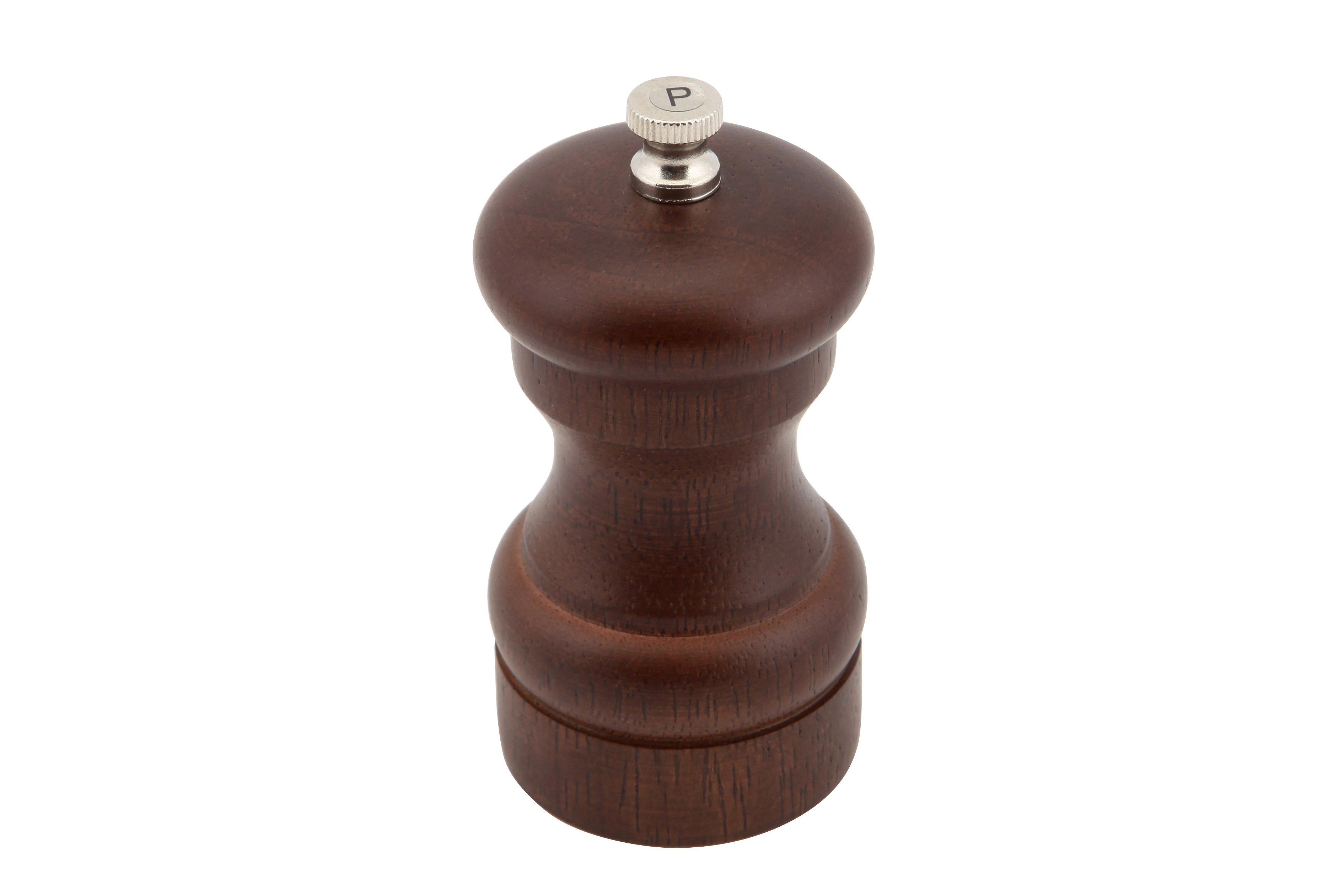 Genware Dark Wood Salt Or Pepper Grinder 10cm