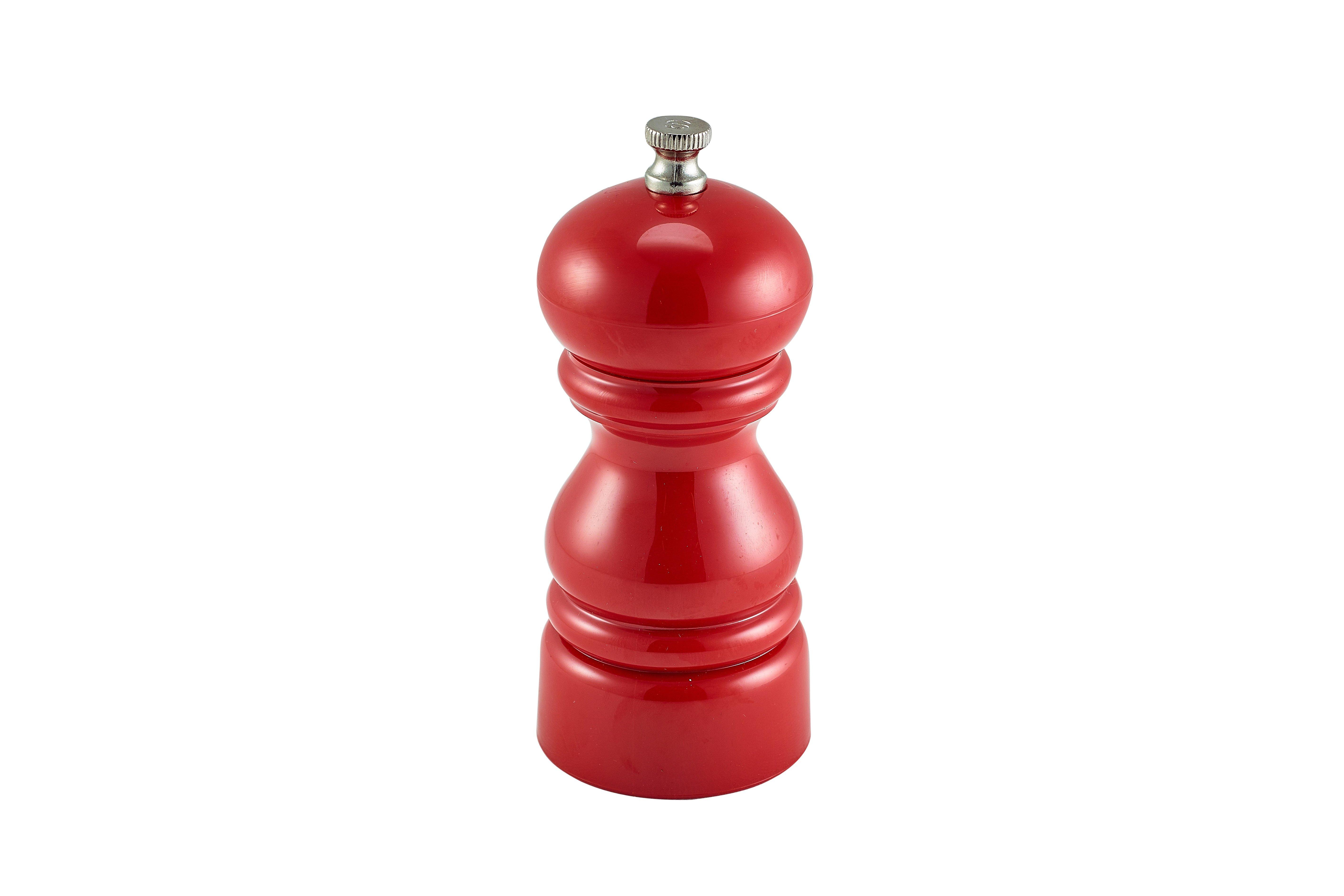 Genware Salt Or Pepper Grinder Red 12.7cm