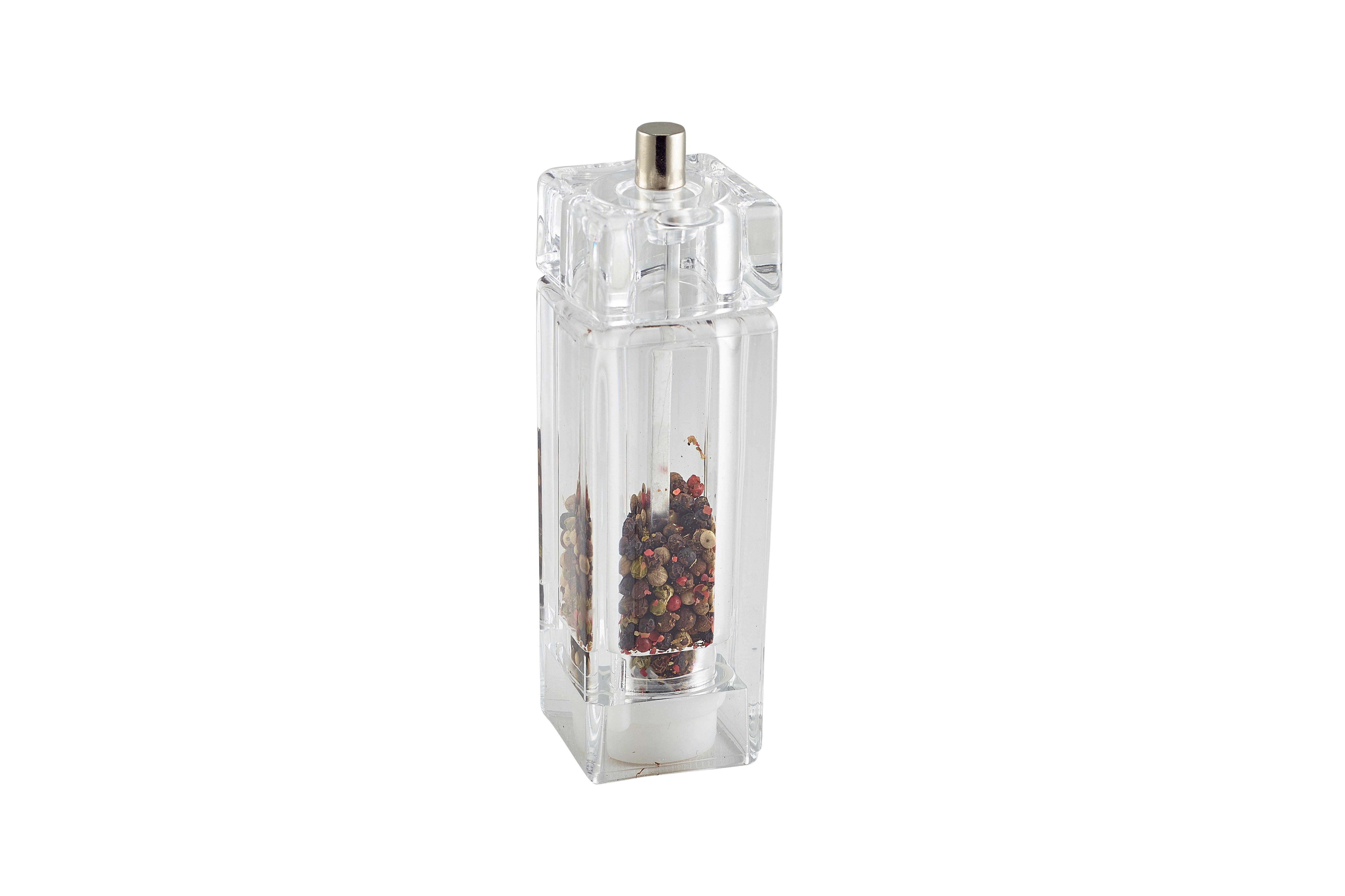 GenWare Clear Square Salt/ Pepper Grinder 15cm