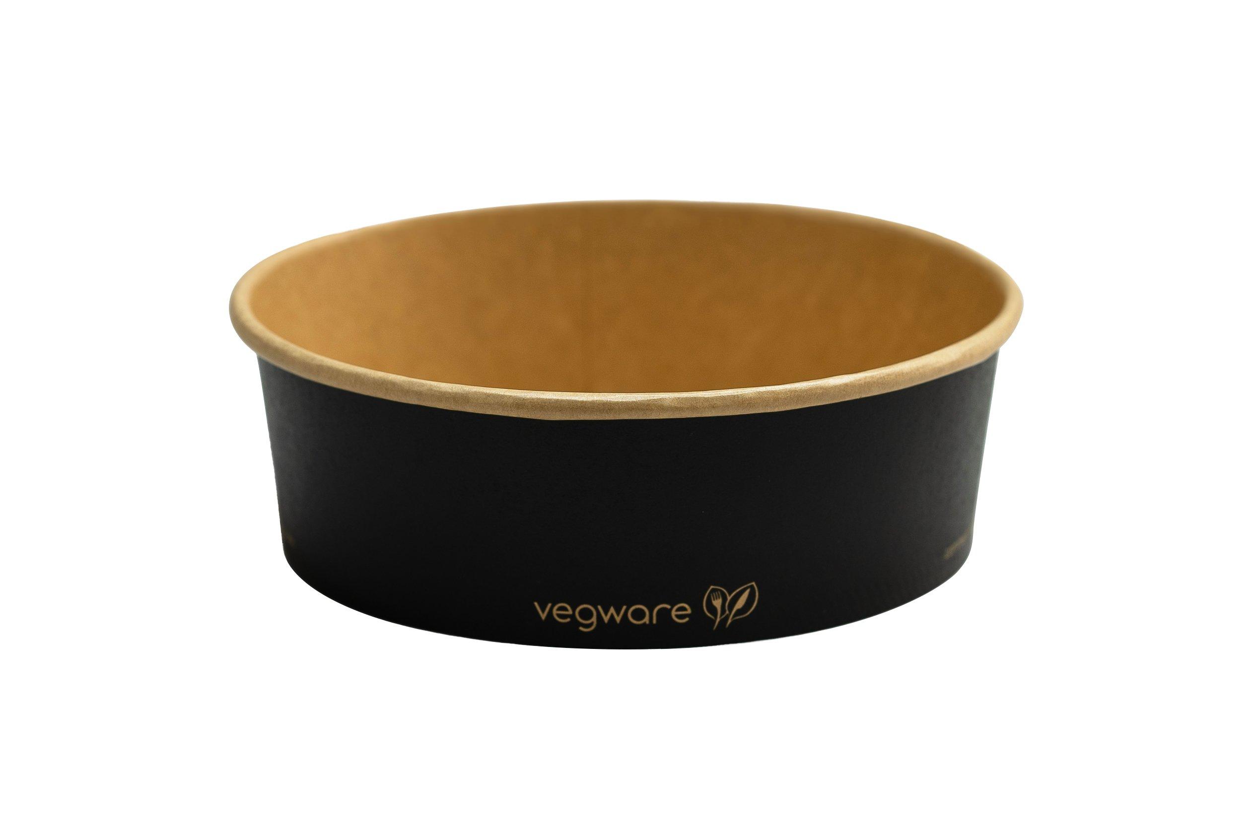 Round Container 500ml Black Paper 6x50