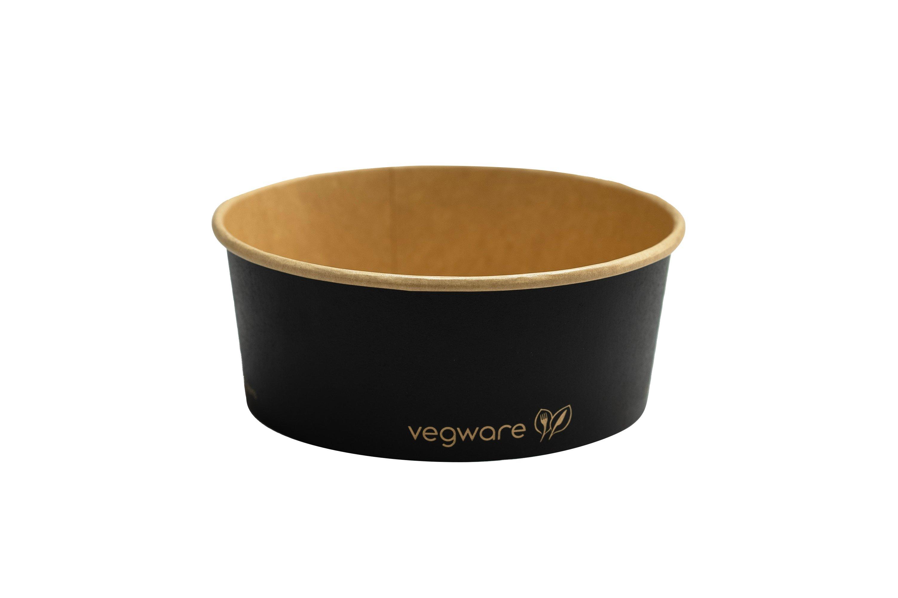 Round Container 750ml Black Paper 6x50