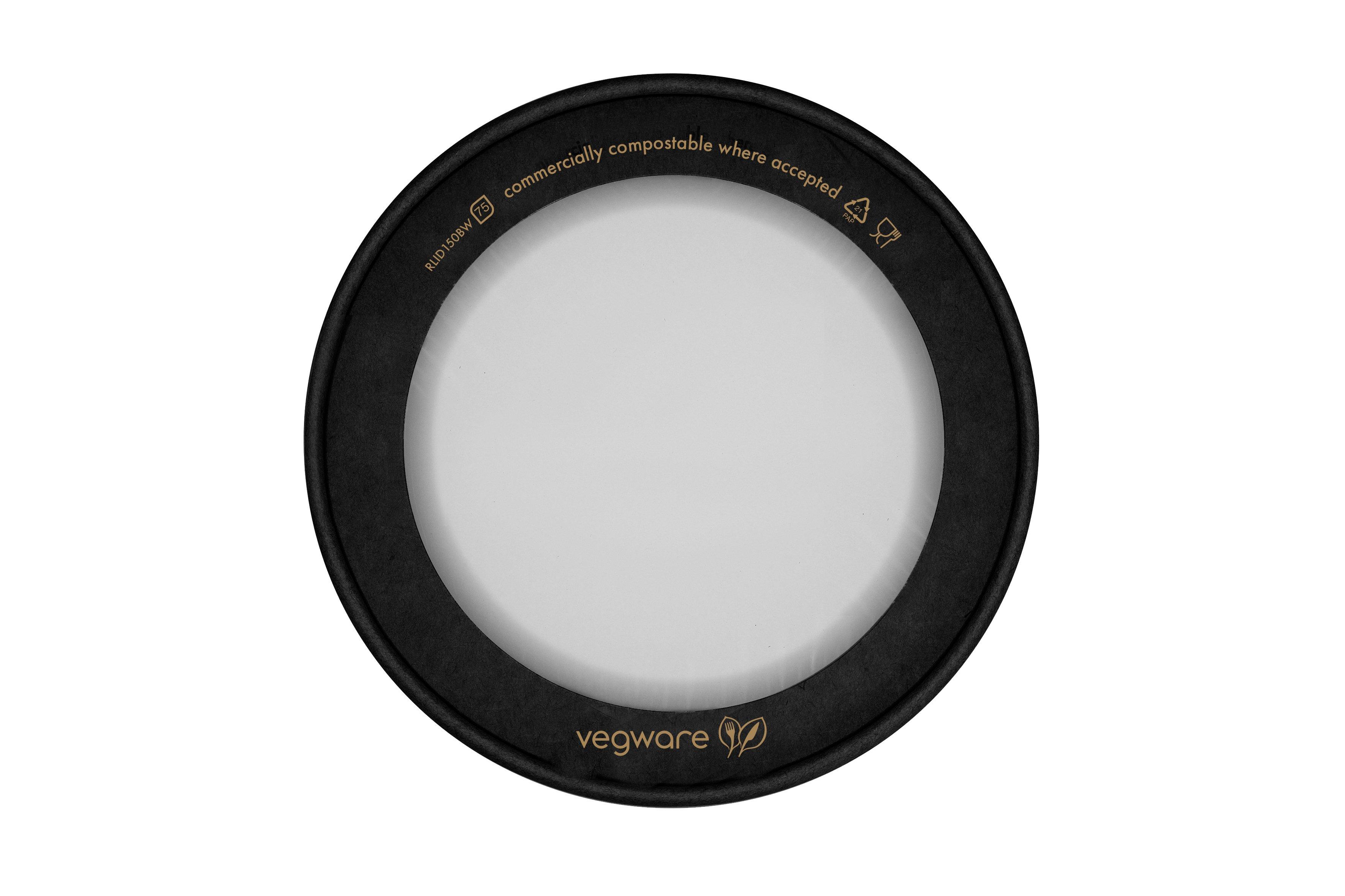 Round Lid Black 150-Series Window 6x50