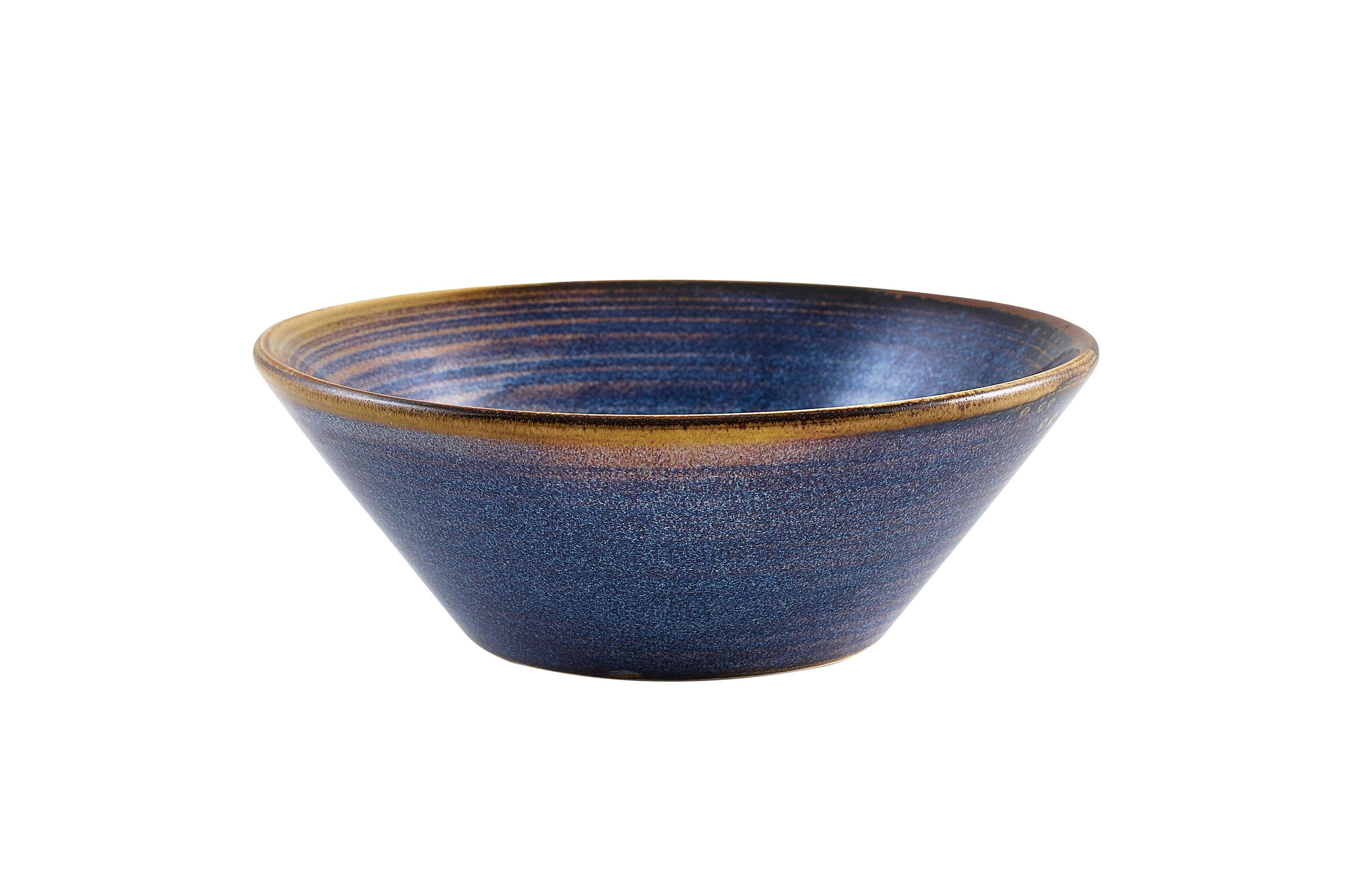 Terra Porcelain Aqua Blue Conical Bowl 14cm