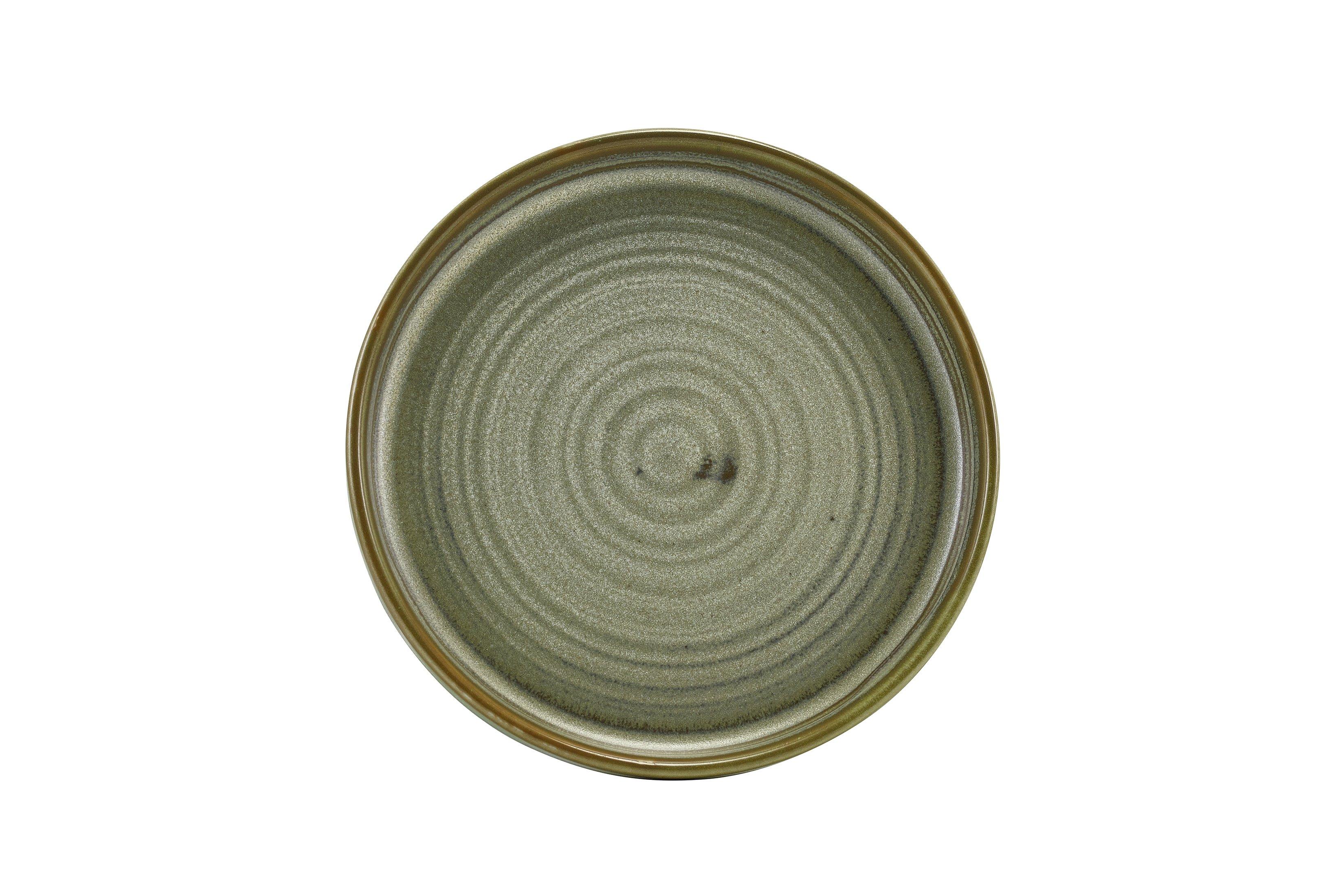 Terra Porcelain Matt Grey Low Presentation Plate 14cm