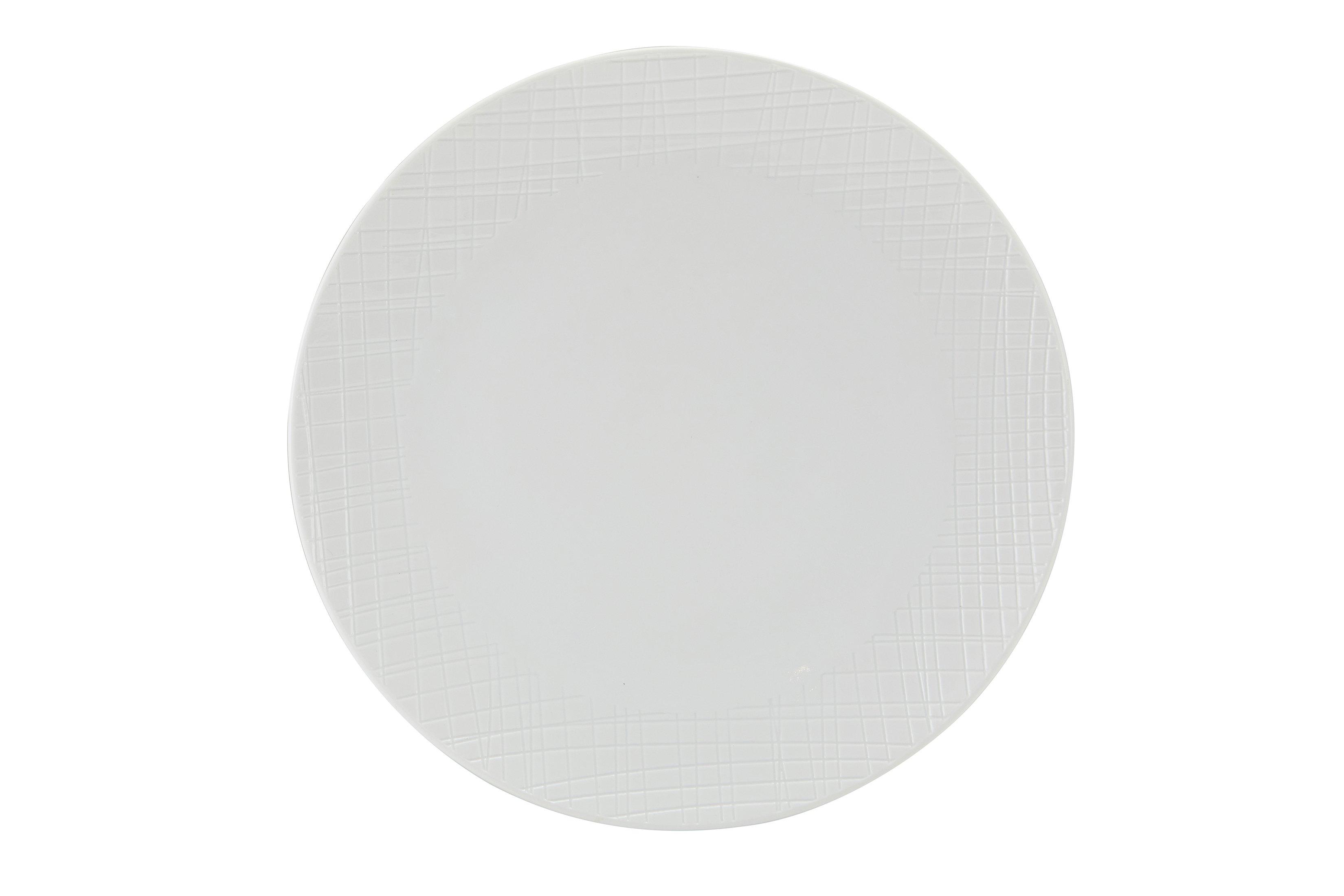 Incise Porcelain Lavara Coupe Plate 28cm
