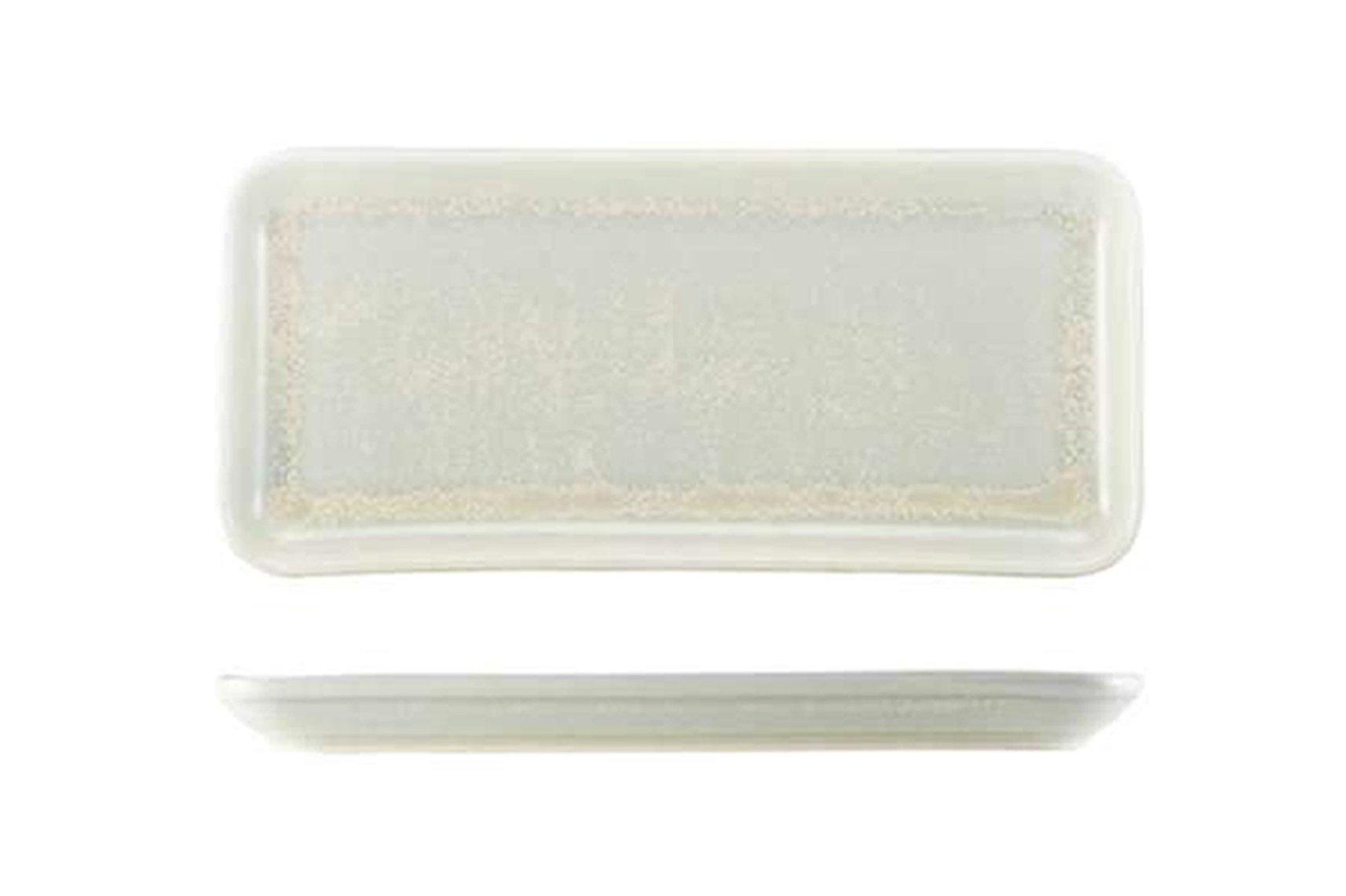 Terra Porcelain Pearl Narrow Rectangular Platter 27cm