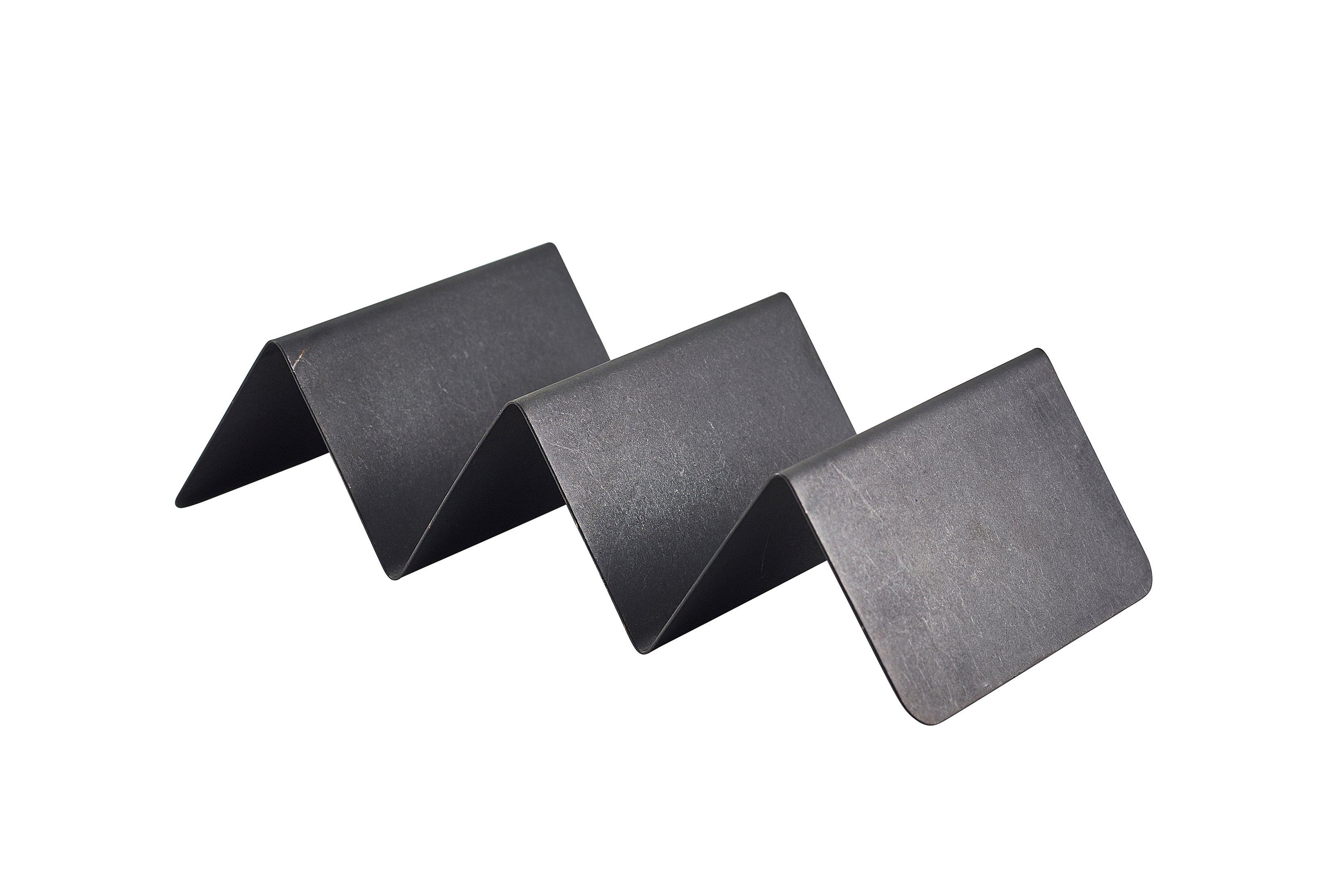 GenWare Black Vintage Steel Fast Food Stand 2 Slot