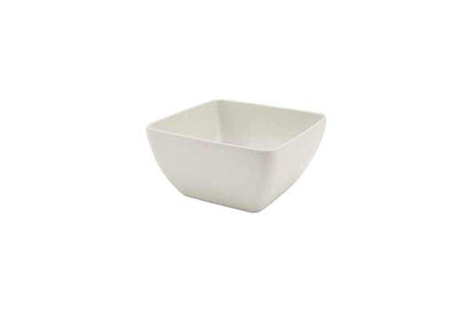 GenWare Melamine White Curved Square Bowl 15cm