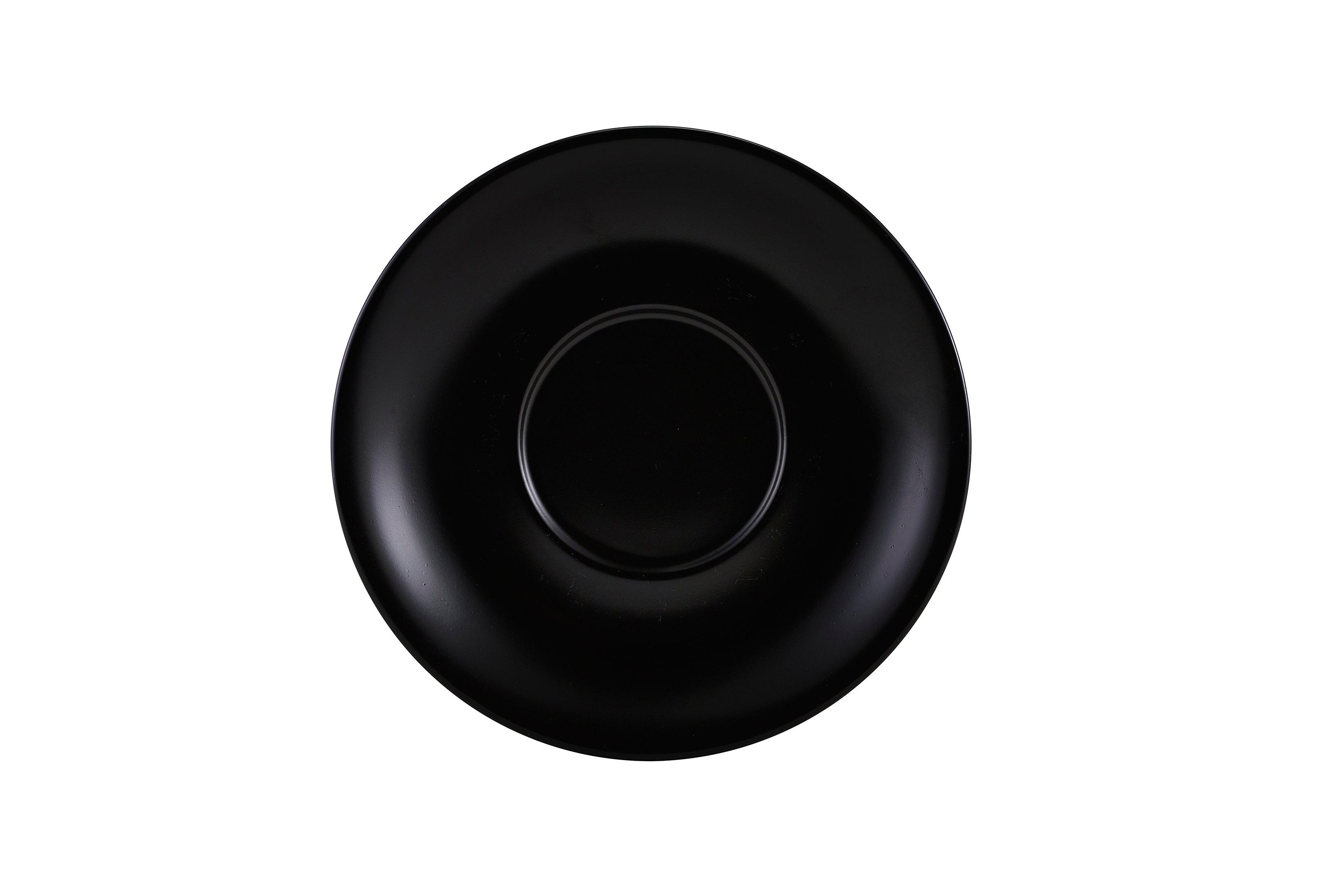 Genware Porcelain Matt Black Saucer 16cm