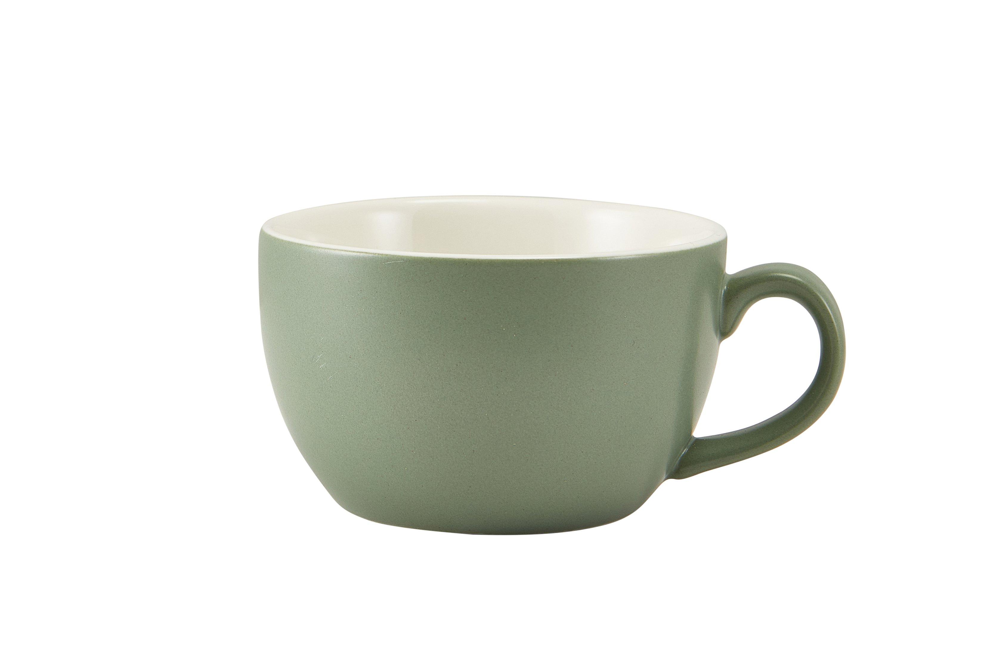 GenWare Porcelain Matt Sage Bowl Shaped Cup 17.5cl