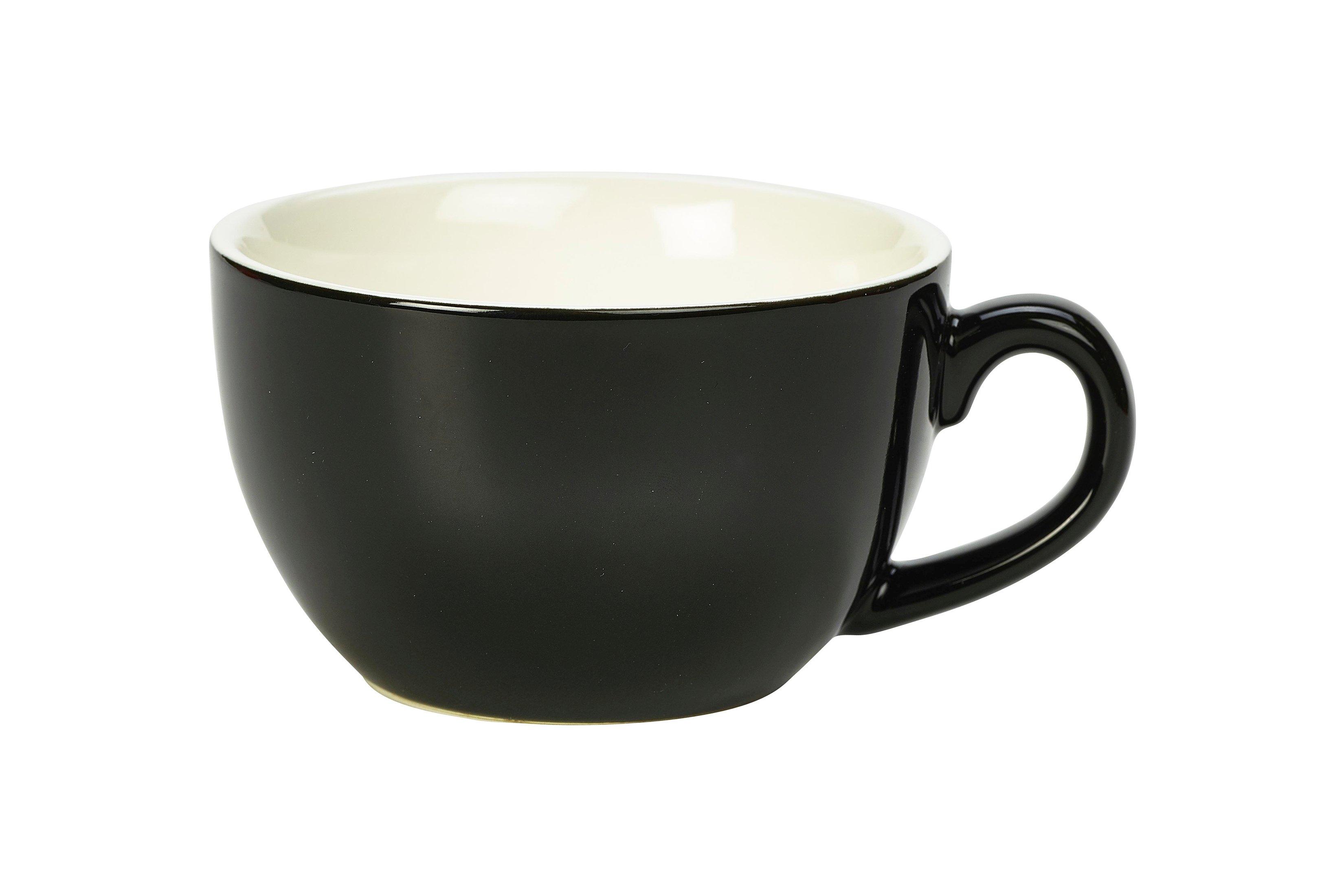 Genware Porcelain Black Bowl Shaped Cup 17.5cl