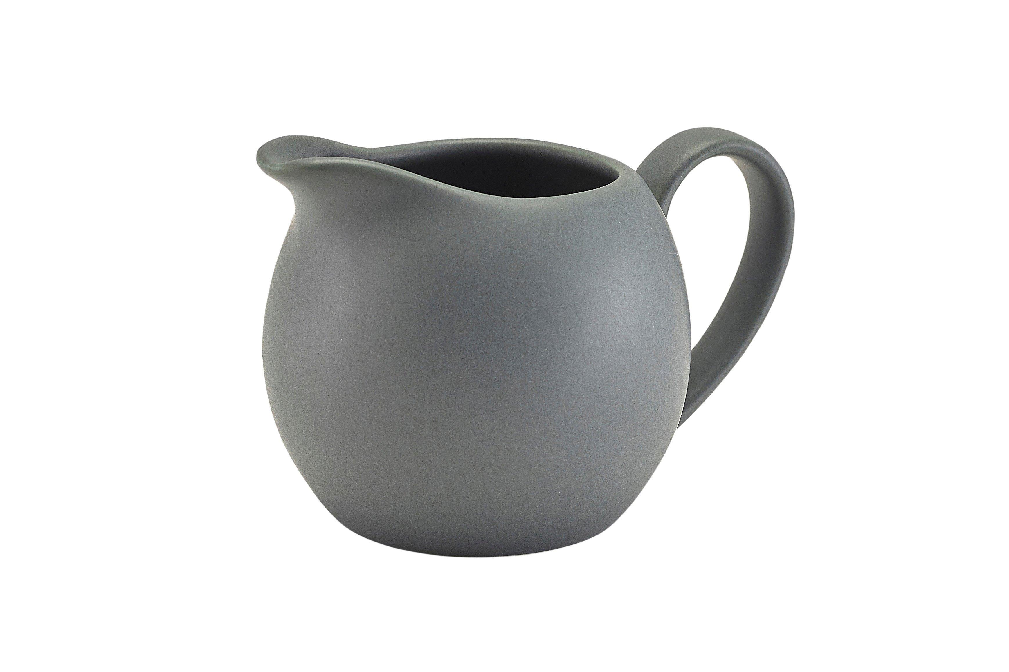Genware Porcelain Matt Grey Jug 14cl