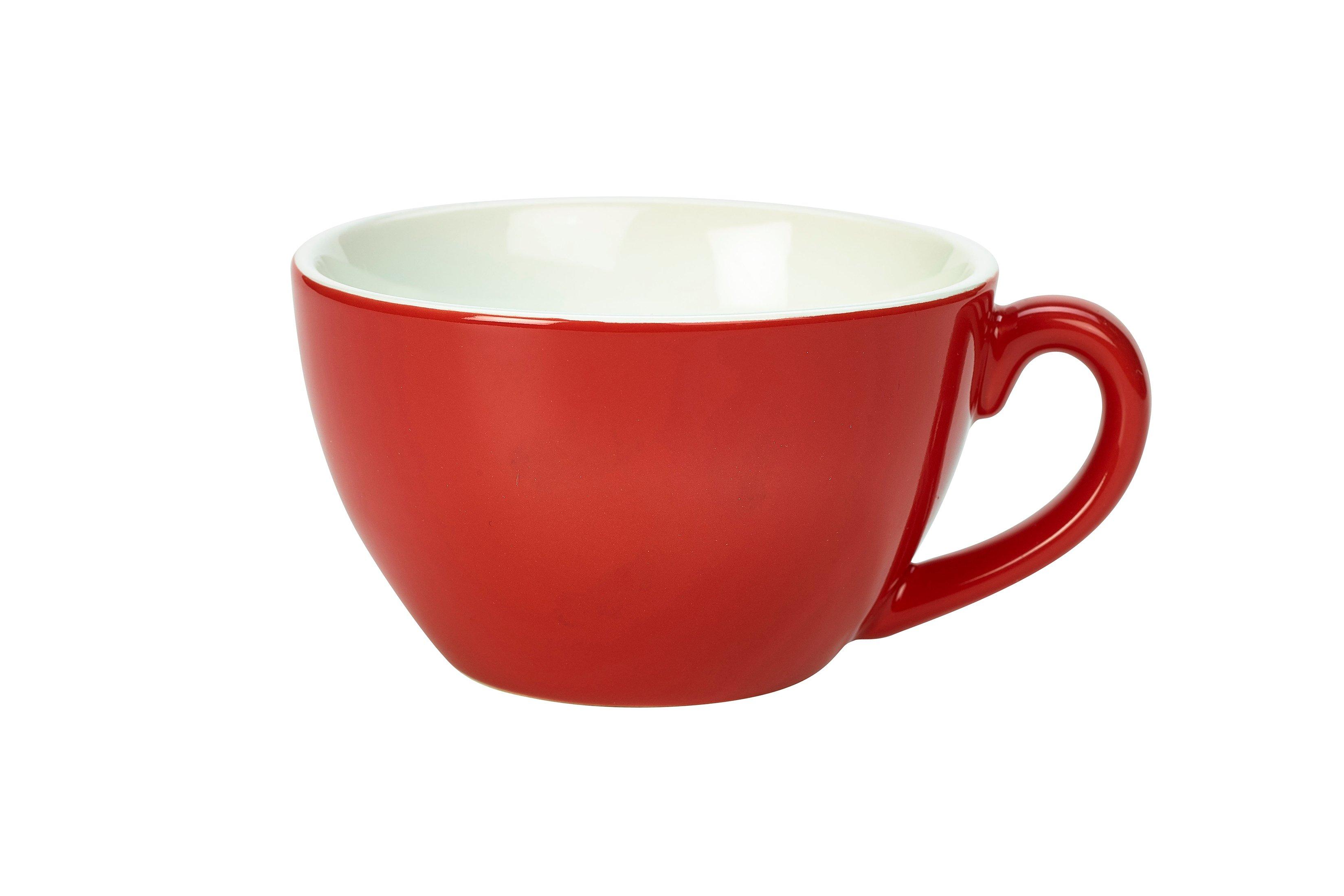 Genware Porcelain Red Bowl Shaped Cup 34cl