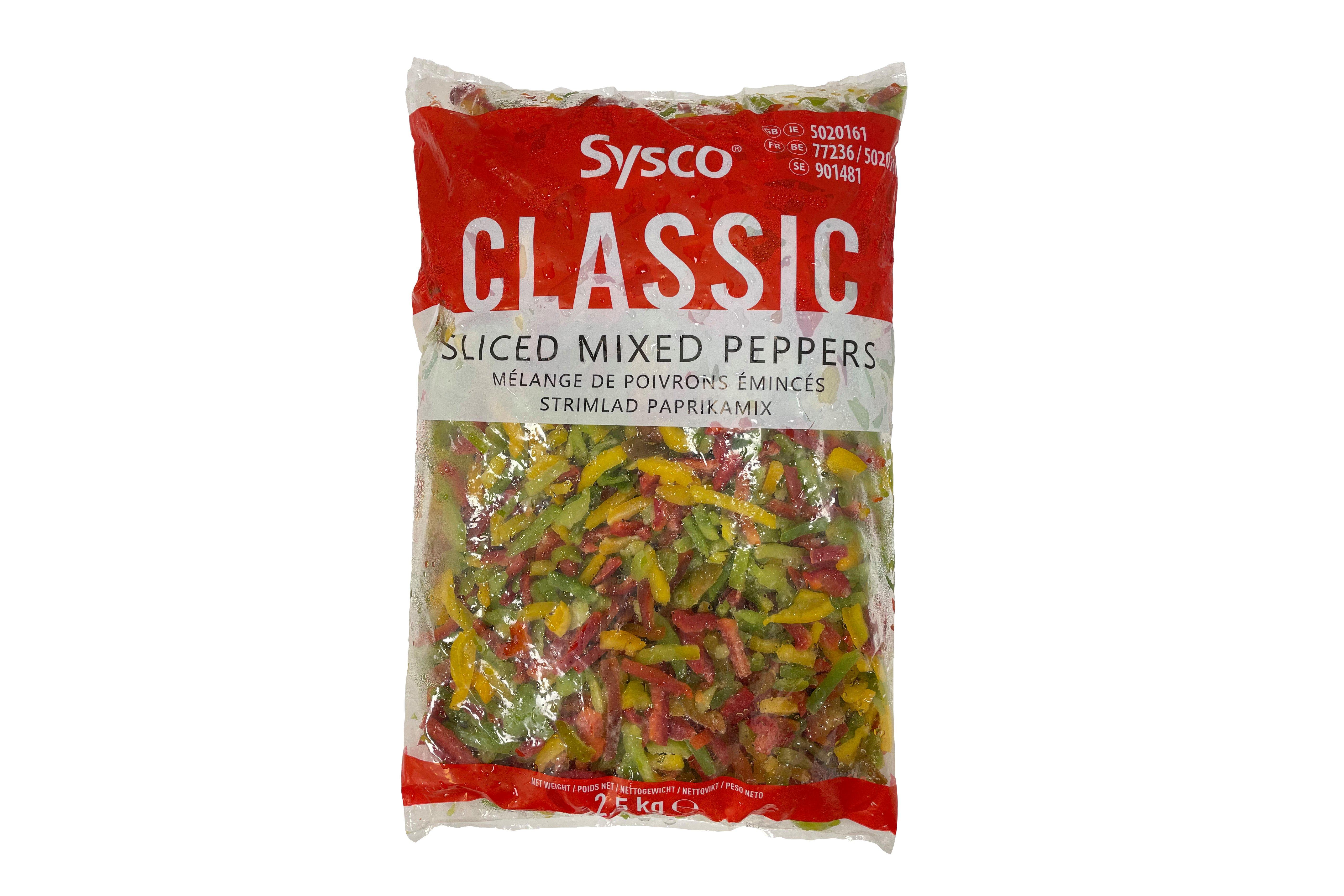 Sysco Classic Sliced Mixed Pepper 2.5kg