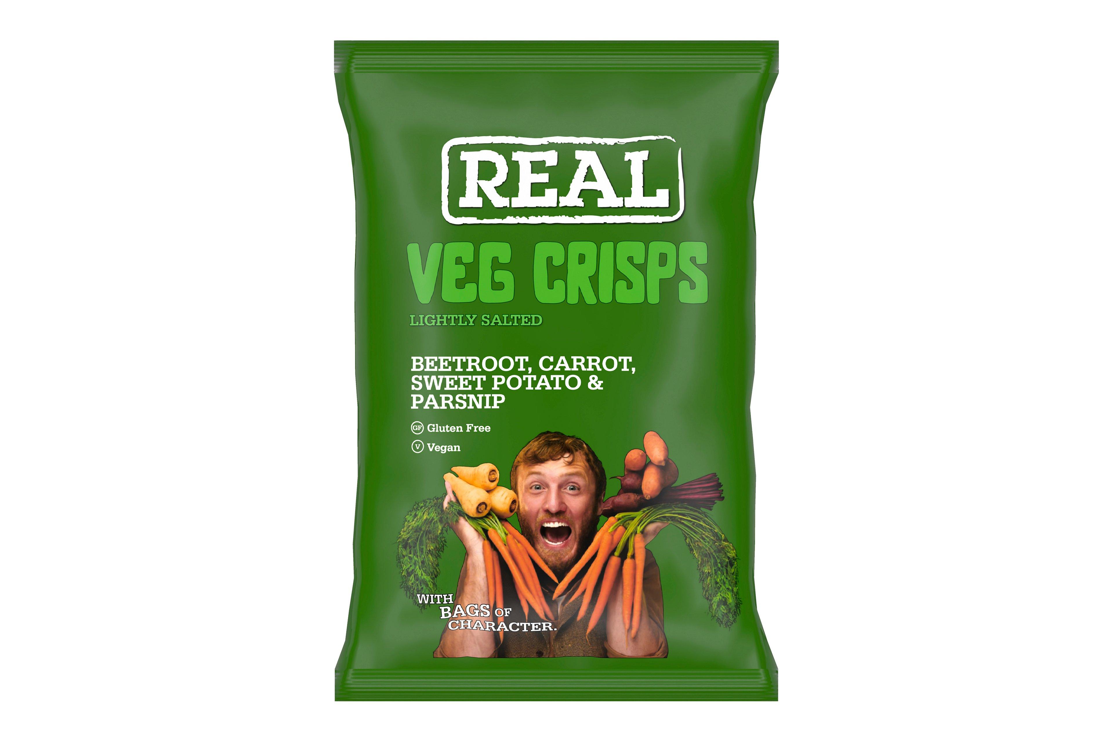 Real Handcooked Veg Crisps 35g