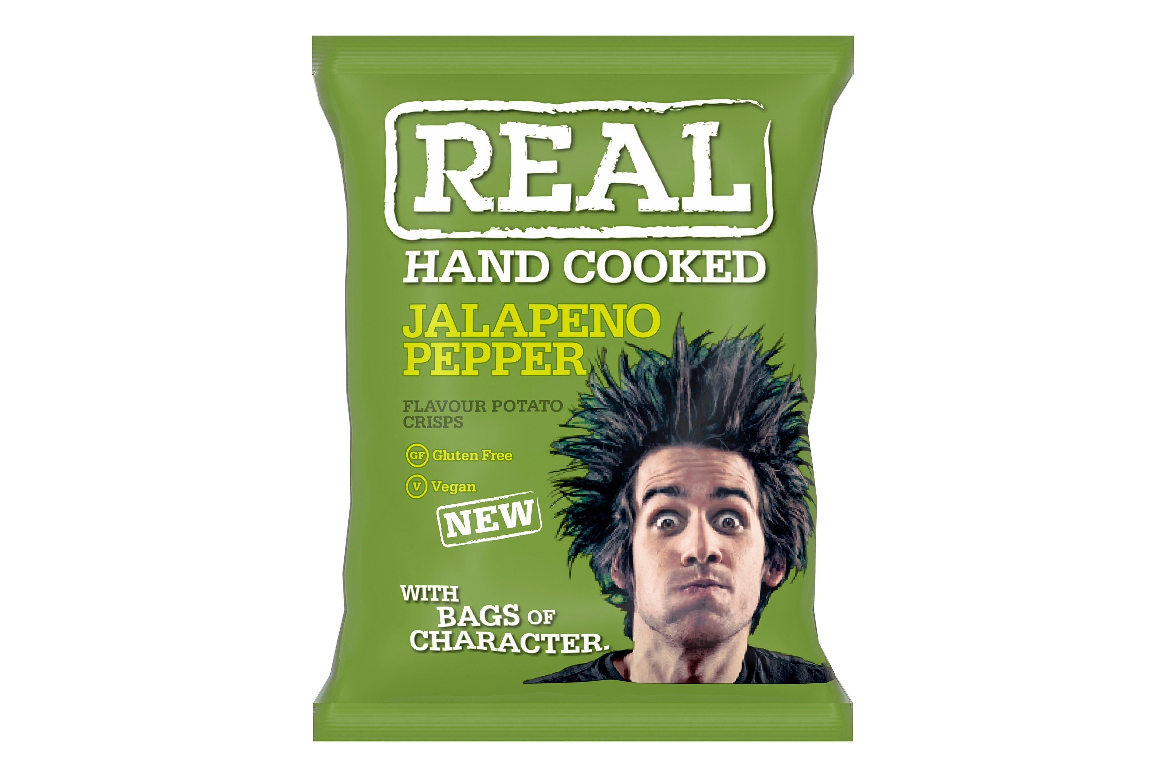 Real Hand Cooked Jalapeno Crisps 35g