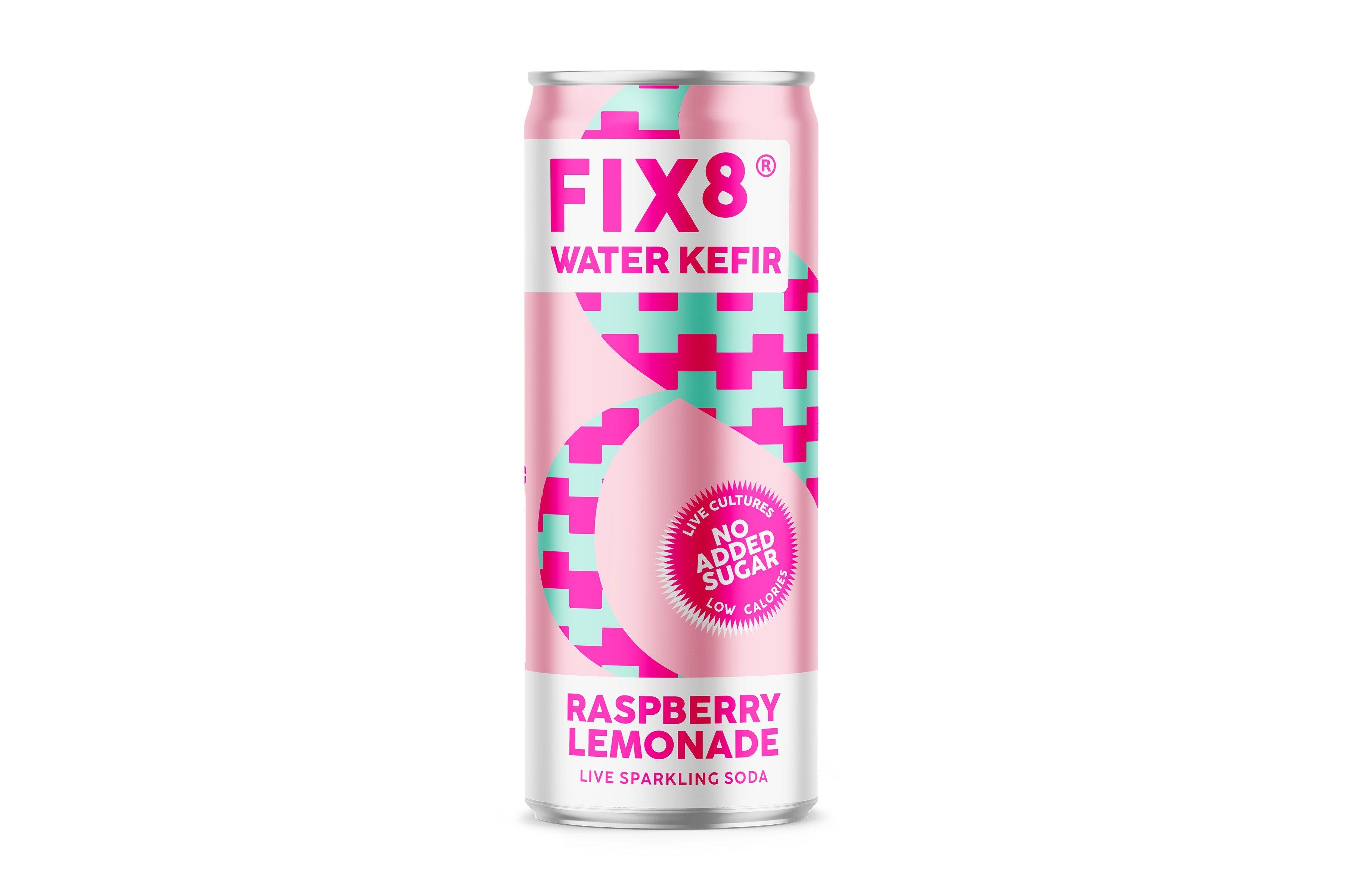 Fix8 Raspberry Lemonade Water Kefir 12 x 250ml