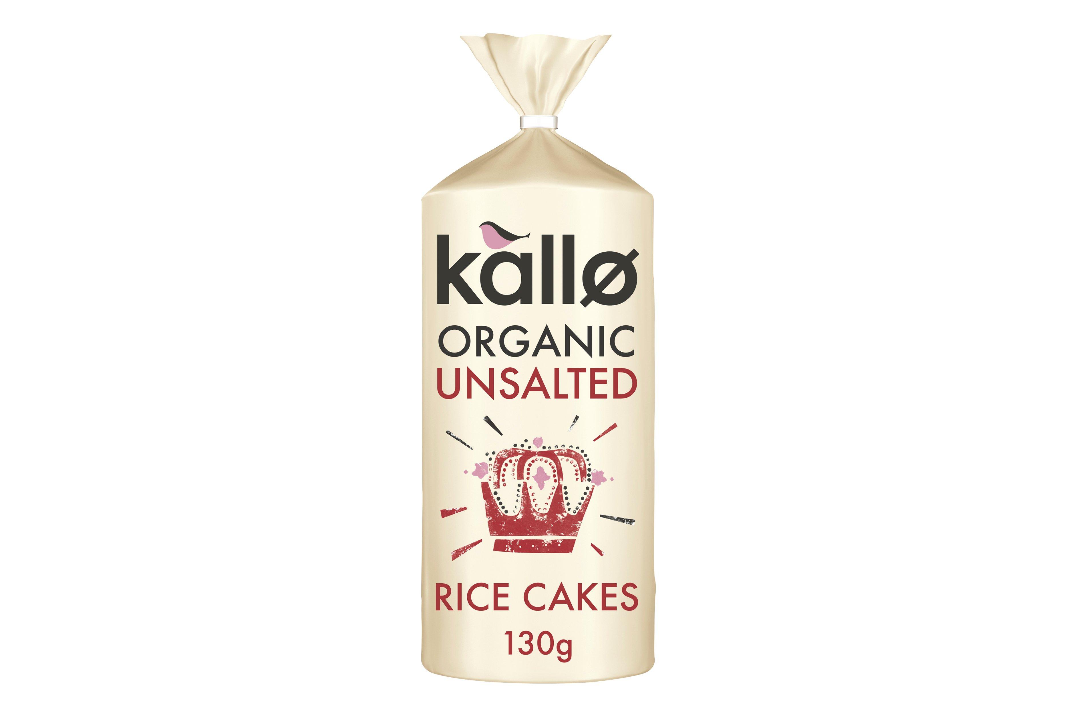 Kallo Organic Unsalted Rice Cakes 130g