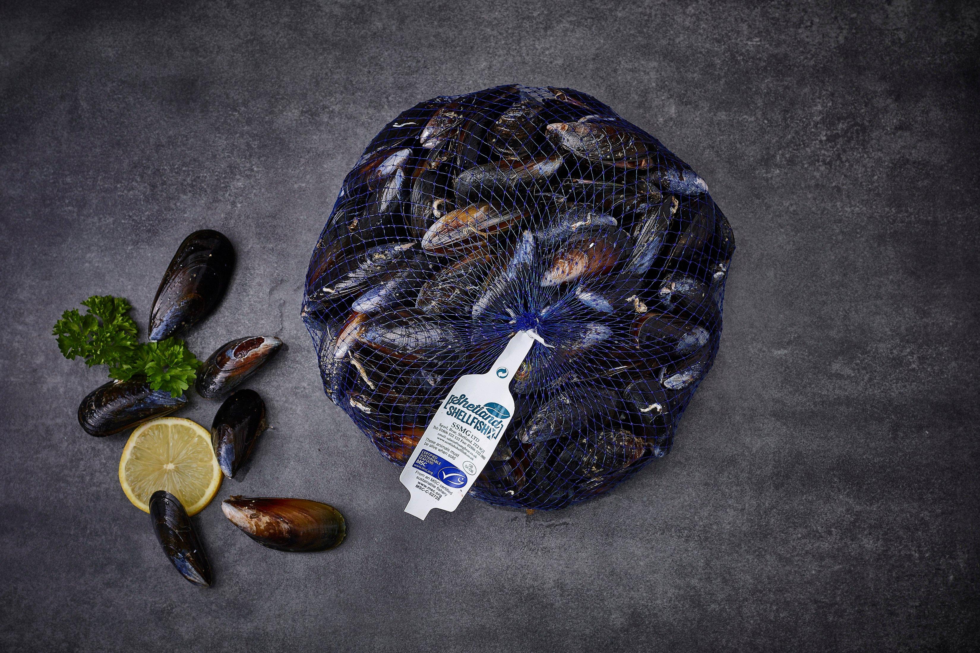 Rope Grown Scottish MSC Mussels (2Kg Net)