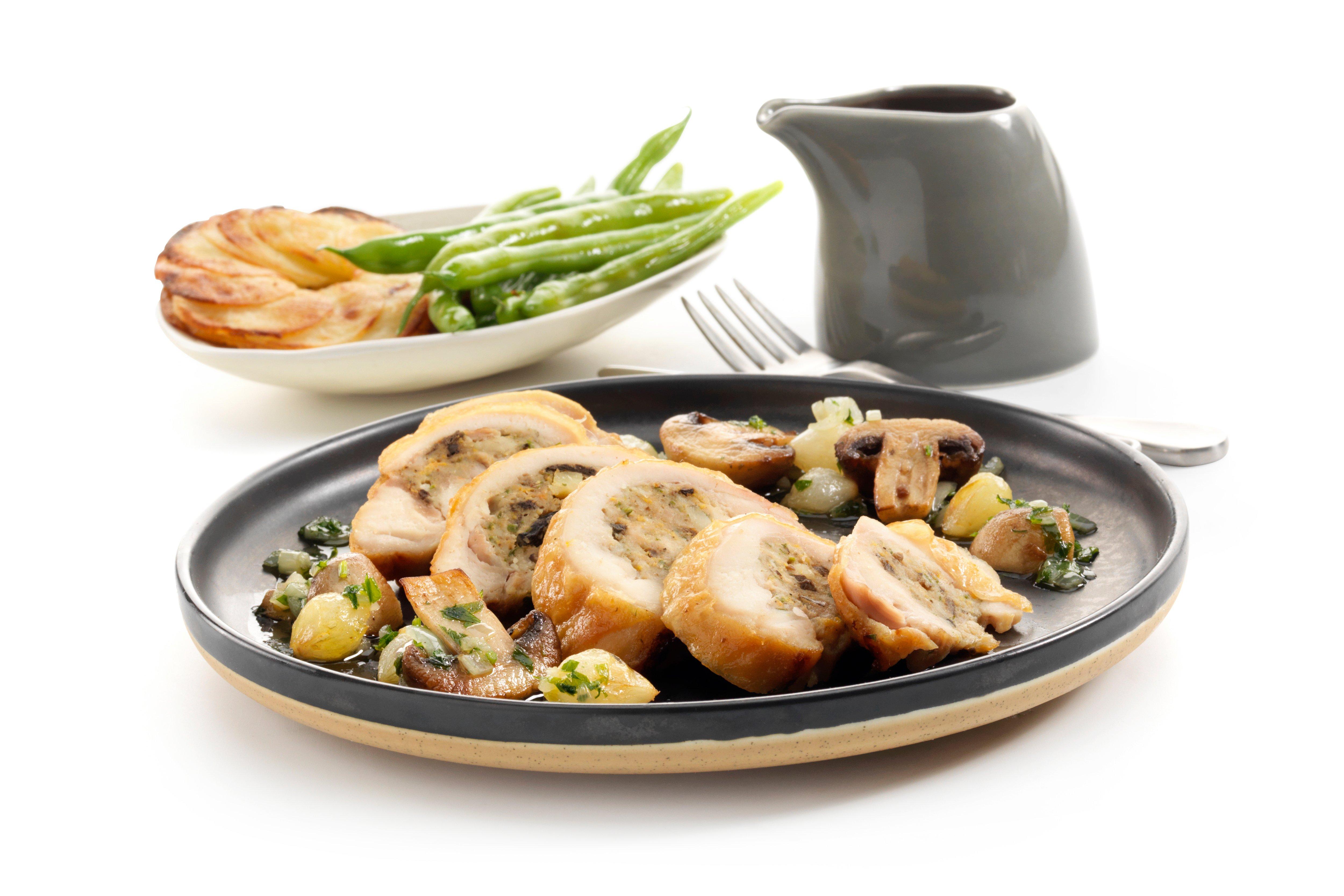 La Maison des Gourmets Cooked Chicken thigh Stuffed with Butternut Squash & Porcini Mushrooms