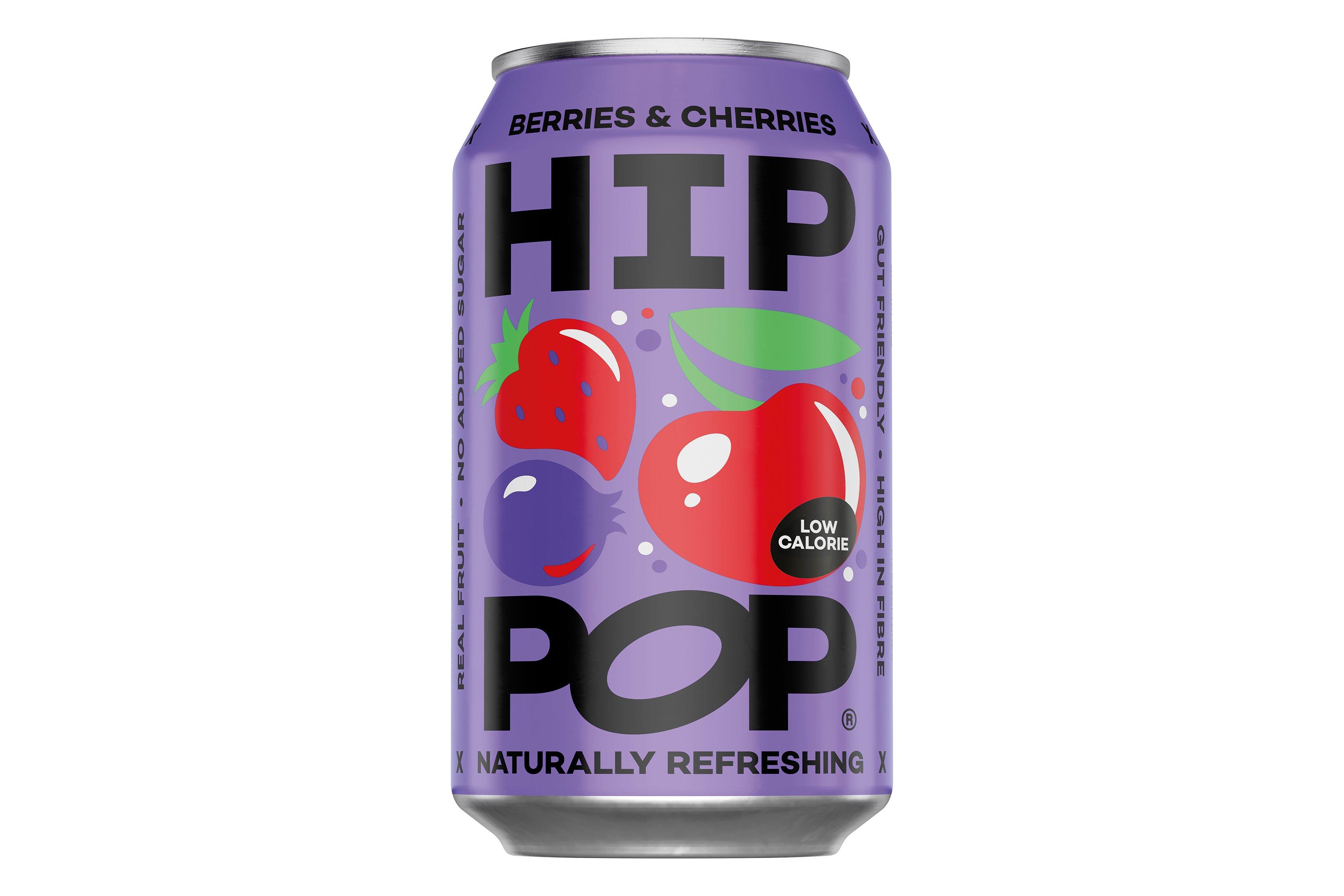 Hip Pop Berries & Cherries Soda 330ml